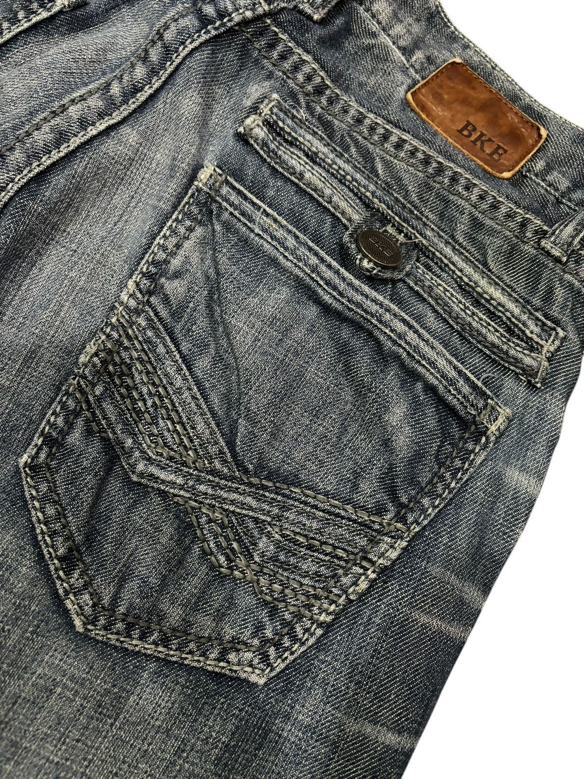 BKE × If Six Was Nine 90s Vintage BKE Faded T Stitch Flared Bootcut Cropped Jeans Size US 31 - 6 Thumbnail