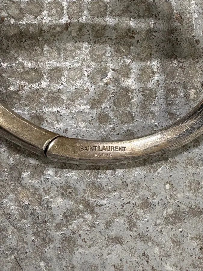 Saint Laurent Paris Saint Laurent Modern Silver Sculpture Bracelet Size ONE SIZE - 5 Thumbnail