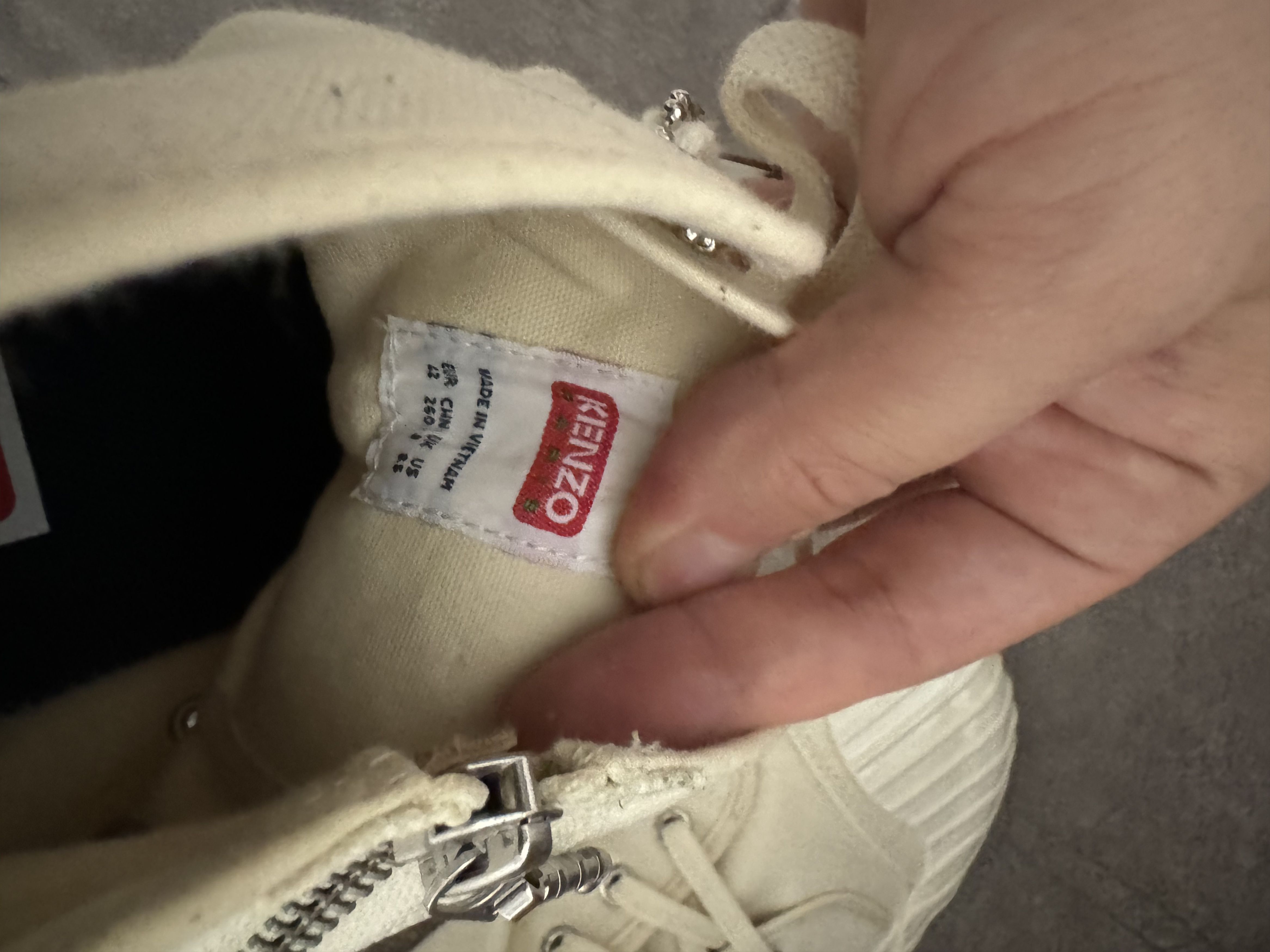 Kenzo Kenzo Kenzoschool High-Top Trainers - Cream White Size US 9 / EU 42 - 4 Thumbnail