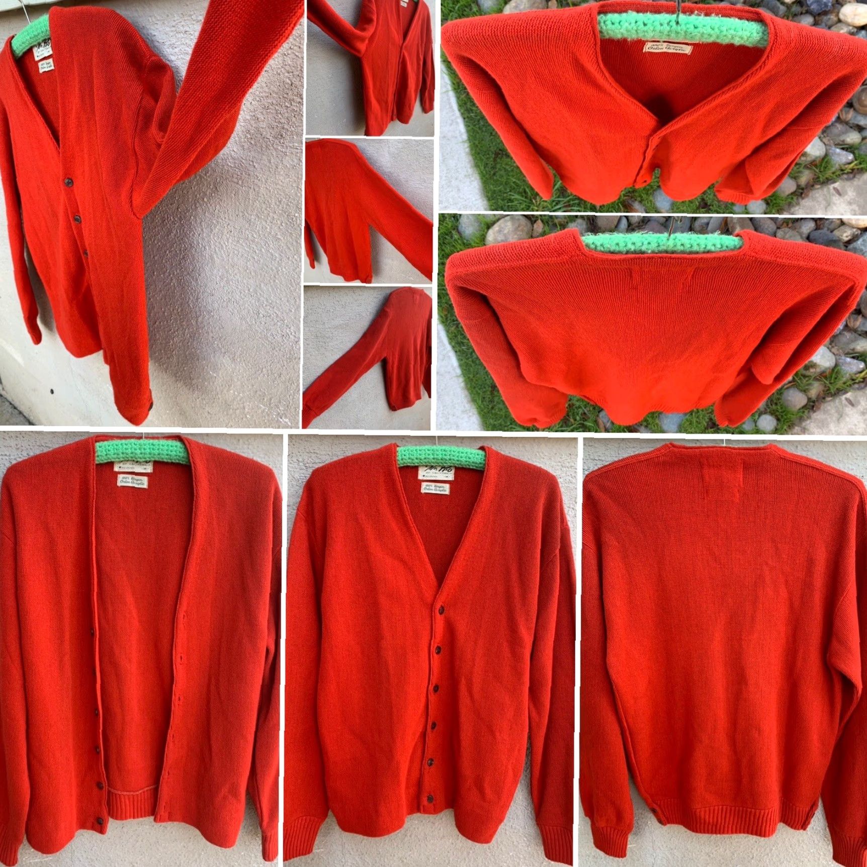Vintage VINTAGE Mr. Pro of California cardigan sweater M 100% Virgin Orlon Acrylic Grunge 1960s Mens Girls Womens Size US M / EU 48-50 / 2 - 4 Thumbnail