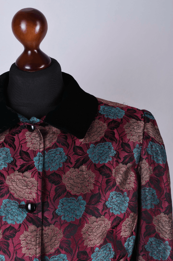 Valentino Women's Valentino Miss V Vintage Floral Silk Jacket Size M Size M / US 6-8 / IT 42-44 - 2 Thumbnail