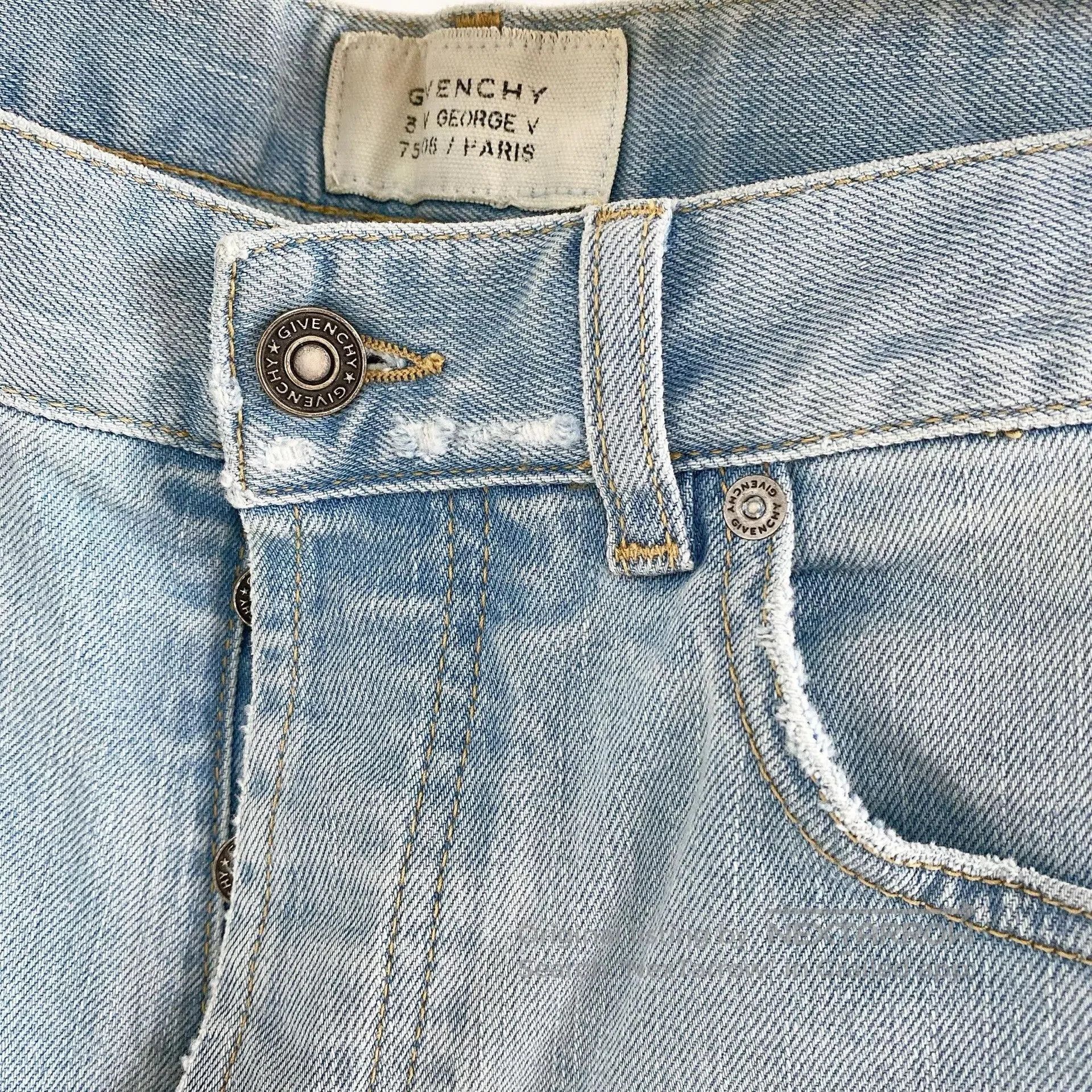 Givenchy Givenchy Blue Denim Ripped Jeans. Size US 32 / EU 48 - 5 Thumbnail