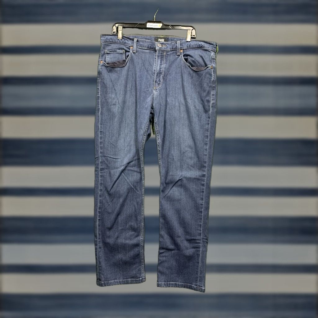 Paige Paige Federal Jeans Mens 36 Straight Denim Dark Wash 5-Pocket Regular Inseam 28 Blue USA Brand Paige Mens Size US 36 / EU 52 - 1 Thumbnail
