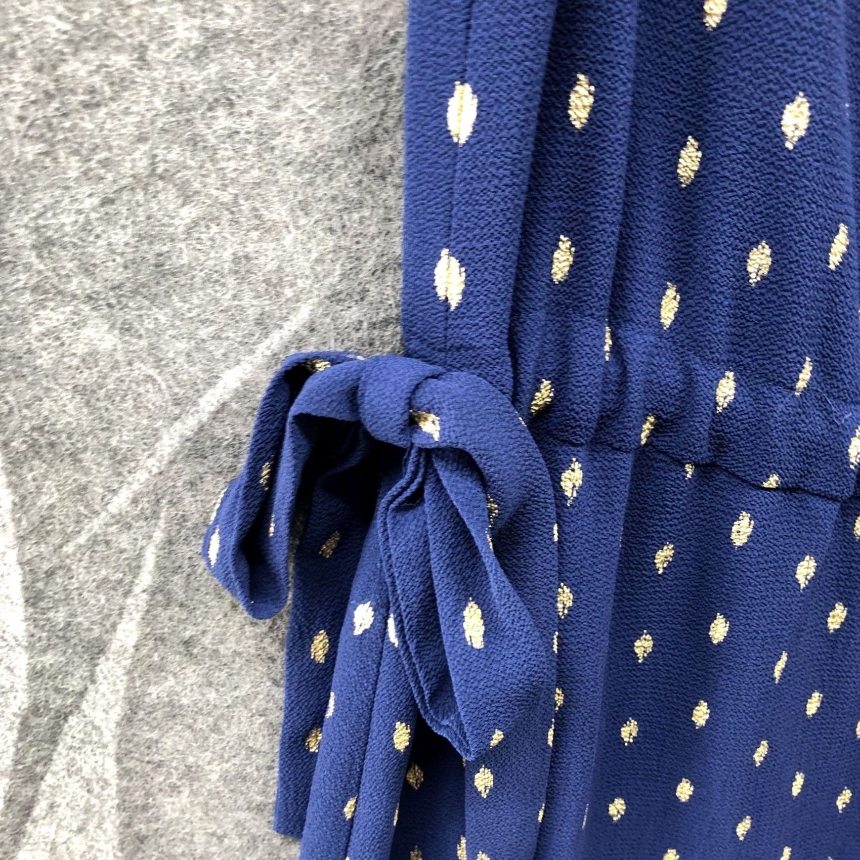 Juicy Couture Juicy Couture Dress Sleeveless Blue Gold Polka Dot Knee Length A-Line M Women Regular Size M / US 6-8 / IT 42-44 - 5 Thumbnail