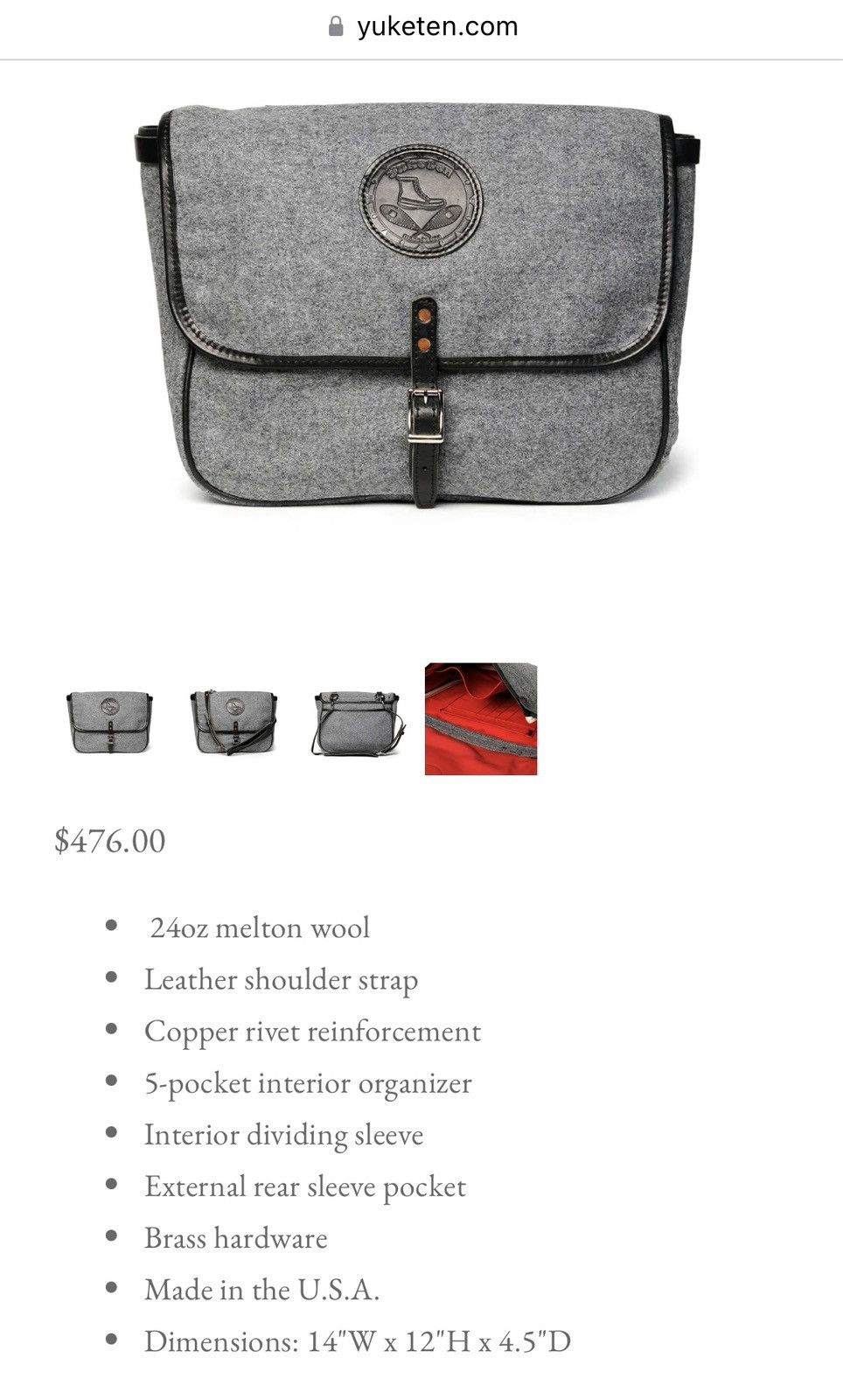 Yuketen Yuketen Mailman Bag Sling Size ONE SIZE - 16 Thumbnail