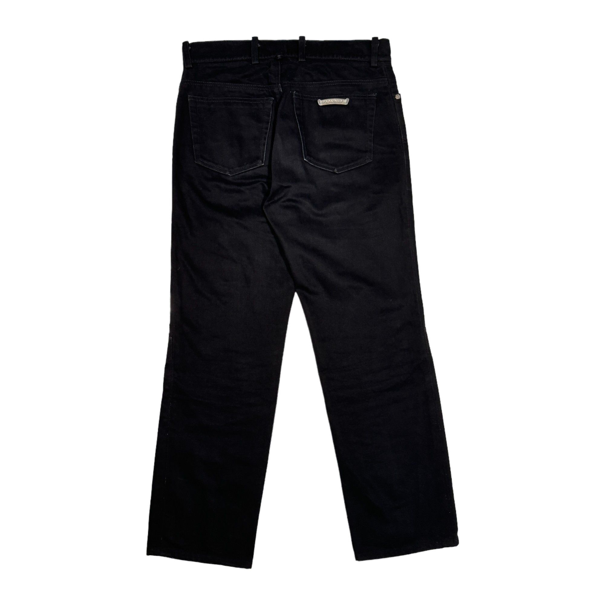 Chrome Hearts Fleur Knee Denim Jeans Black Size 29" - 2 Thumbnail