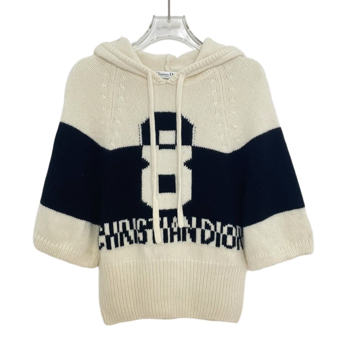 Dior Dior Hooded Three-quarter Sleeve Cashmere Knit Sweater K26WX Size XS / US 0-2 / IT 36-38 - 1 Thumbnail