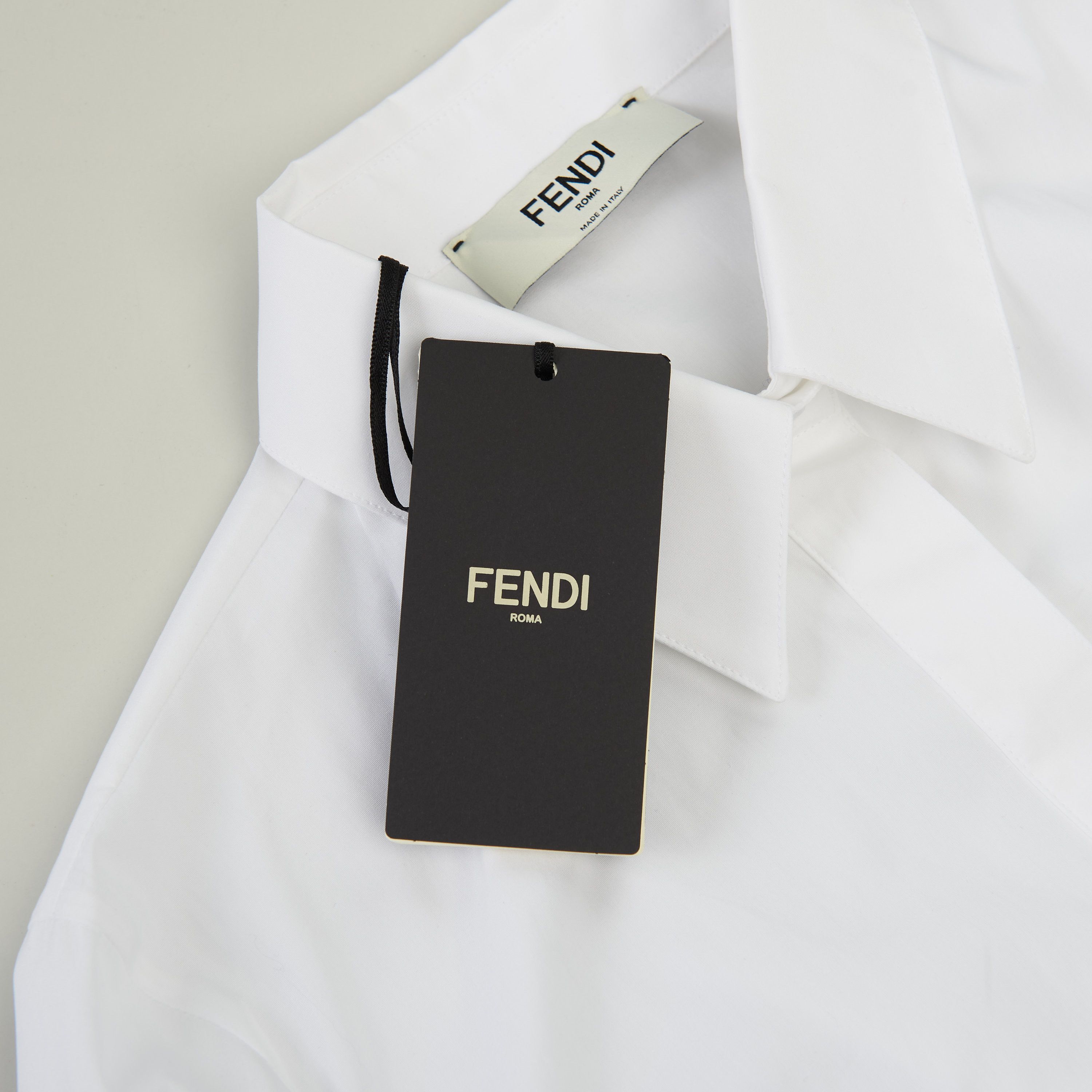 White Long-sleeved Cotton Shirt