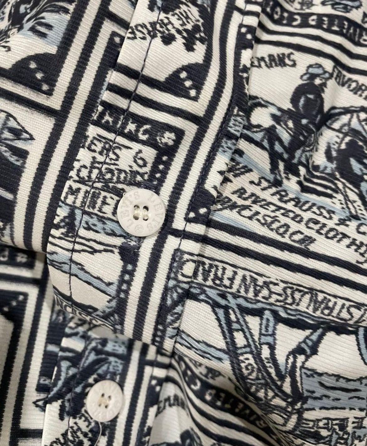 Levi's 70s Levis The Farmer AOP True Vintage Very Rare Shirts Size US L / EU 52-54 / 3 - 9 Thumbnail