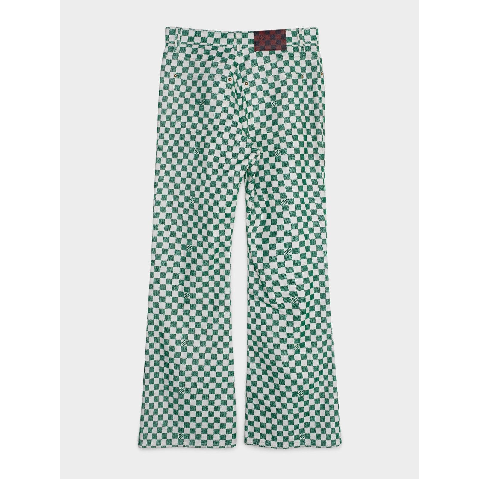 Louis Vuitton Fuzzy Damier Flared Jeans Size US 32 / EU 48 - 2 Thumbnail