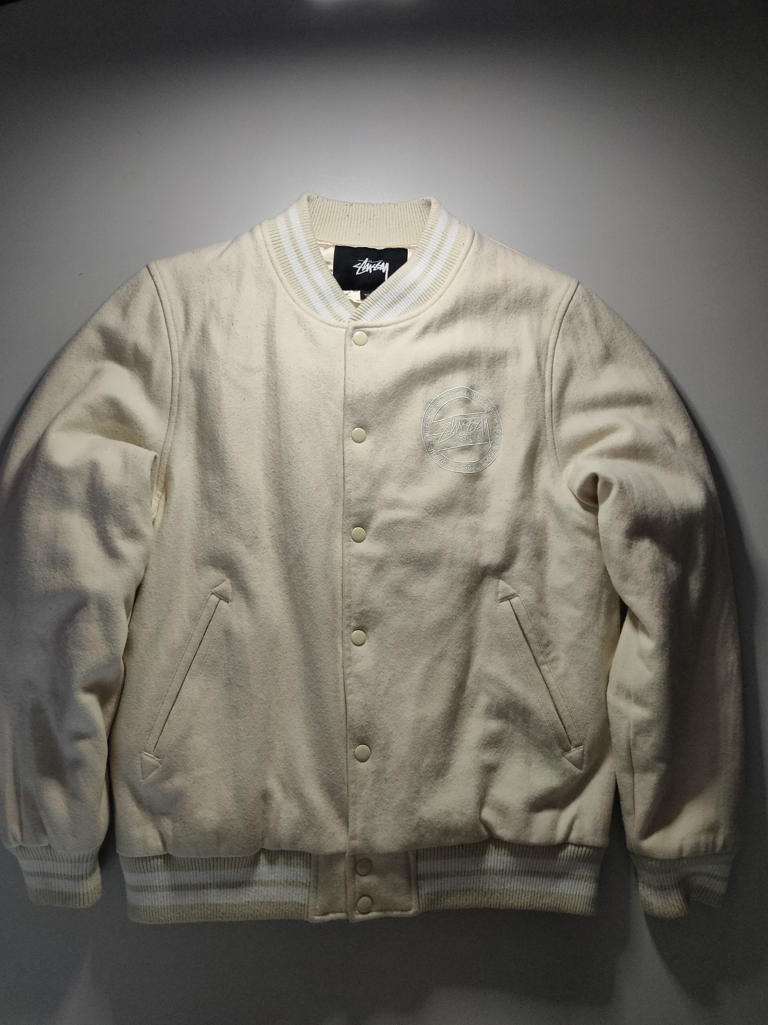 Stussy Stussy Wool Varsity Jacket "World Tribe" M (fits S/M) Size US M / EU 48-50 / 2 - 2 Thumbnail