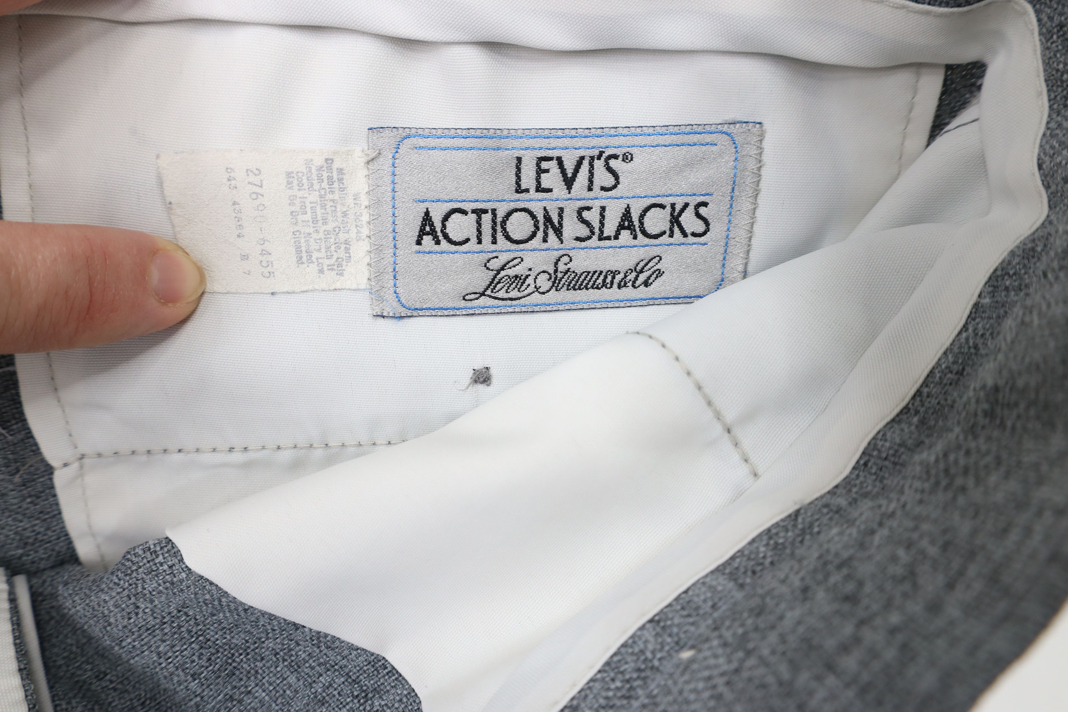 Levi's × Vintage Vintage 70s Levis Bell Bottoms Chino Pants Heather Gray USA Size US 36 / EU 52 - 6 Thumbnail