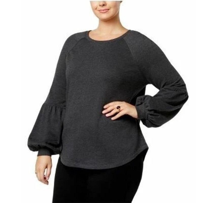 Style & Co Style & Co Plus Size 0X Bishop Sleeve Sweatshirt L/S Shirt Size XL / US 12-14 / IT 48-50 - 1 Thumbnail