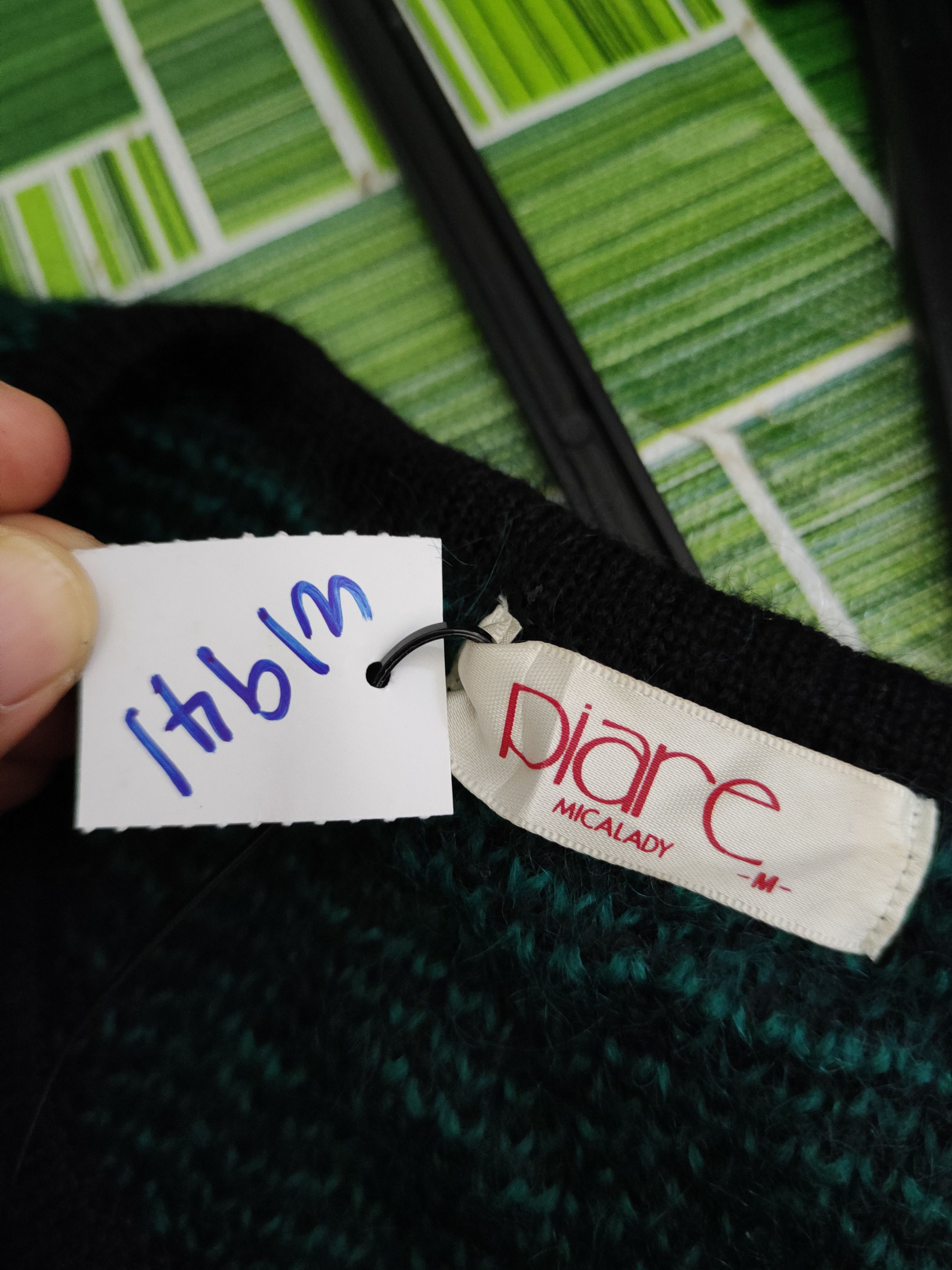 Homespun Knitwear Piare Black Green Knitwear Cardigan #W1941 Size M / US 6-8 / IT 42-44 - 11 Thumbnail