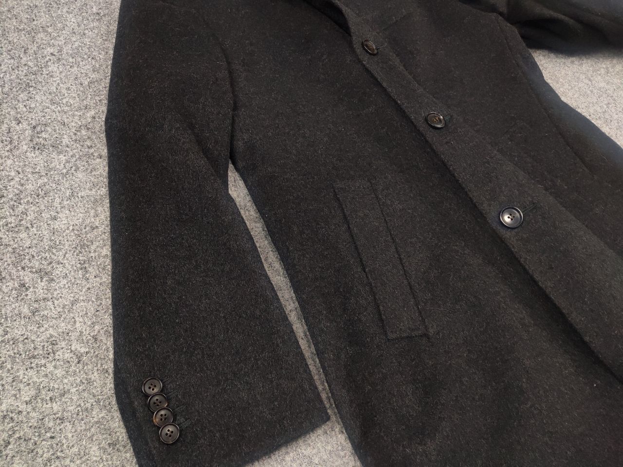 Suitsupply Suitsupply Design vicenza Gray Pure Wool coat Mid Jacket Size US S / EU 44-46 / 1 - 12 Thumbnail