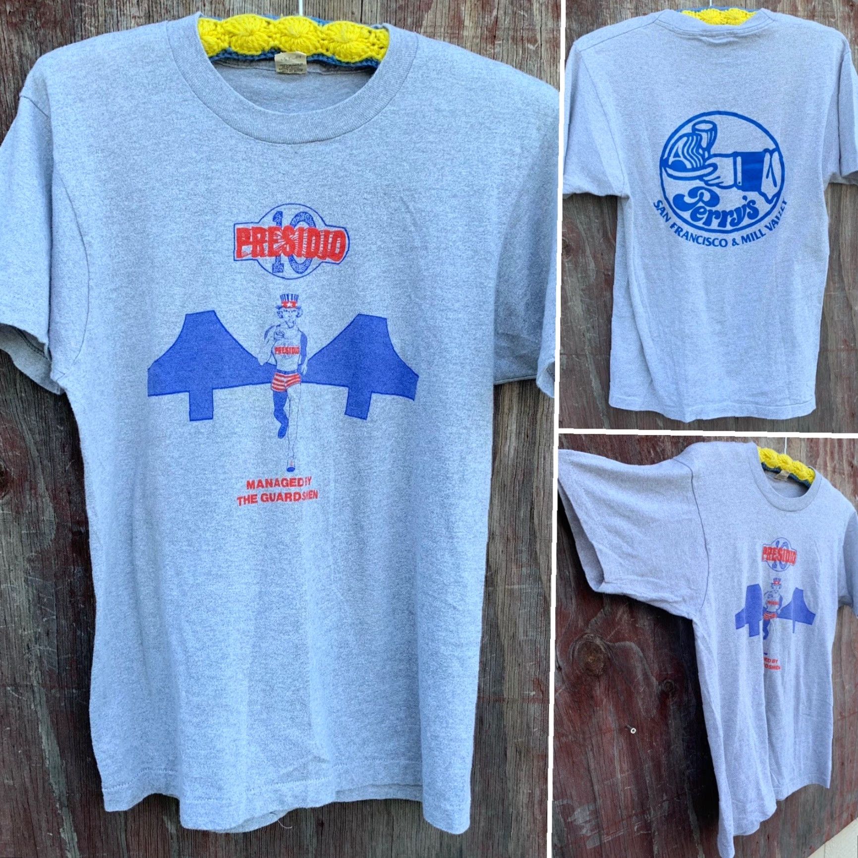 Vintage Vintage Screen Stars Presidio 10 Managed By The Guardsmen T-Shirt 1980s L Gray Mens Graphic Tee Short Sleeve Made in USA Size US L / EU 52-54 / 3 - 3 Thumbnail