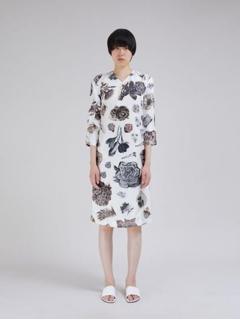 Marni oc11z0525 Floral Silk Midi Dress in Multicolor Size S / US 4 / IT 40 - 1 Thumbnail