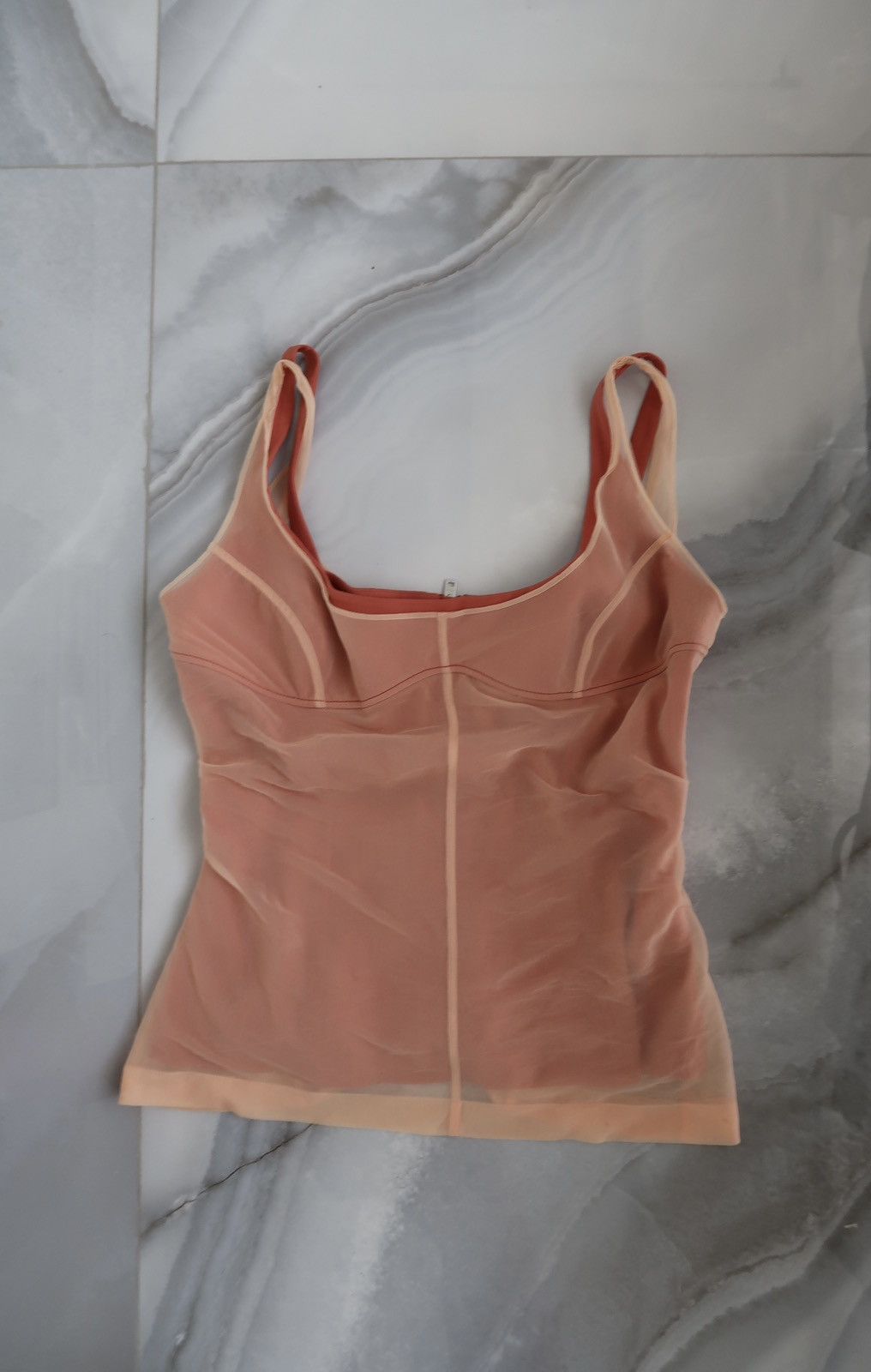image of Acne Studios Sheer, Corset Style Top in Cream, Women's (Size Medium)