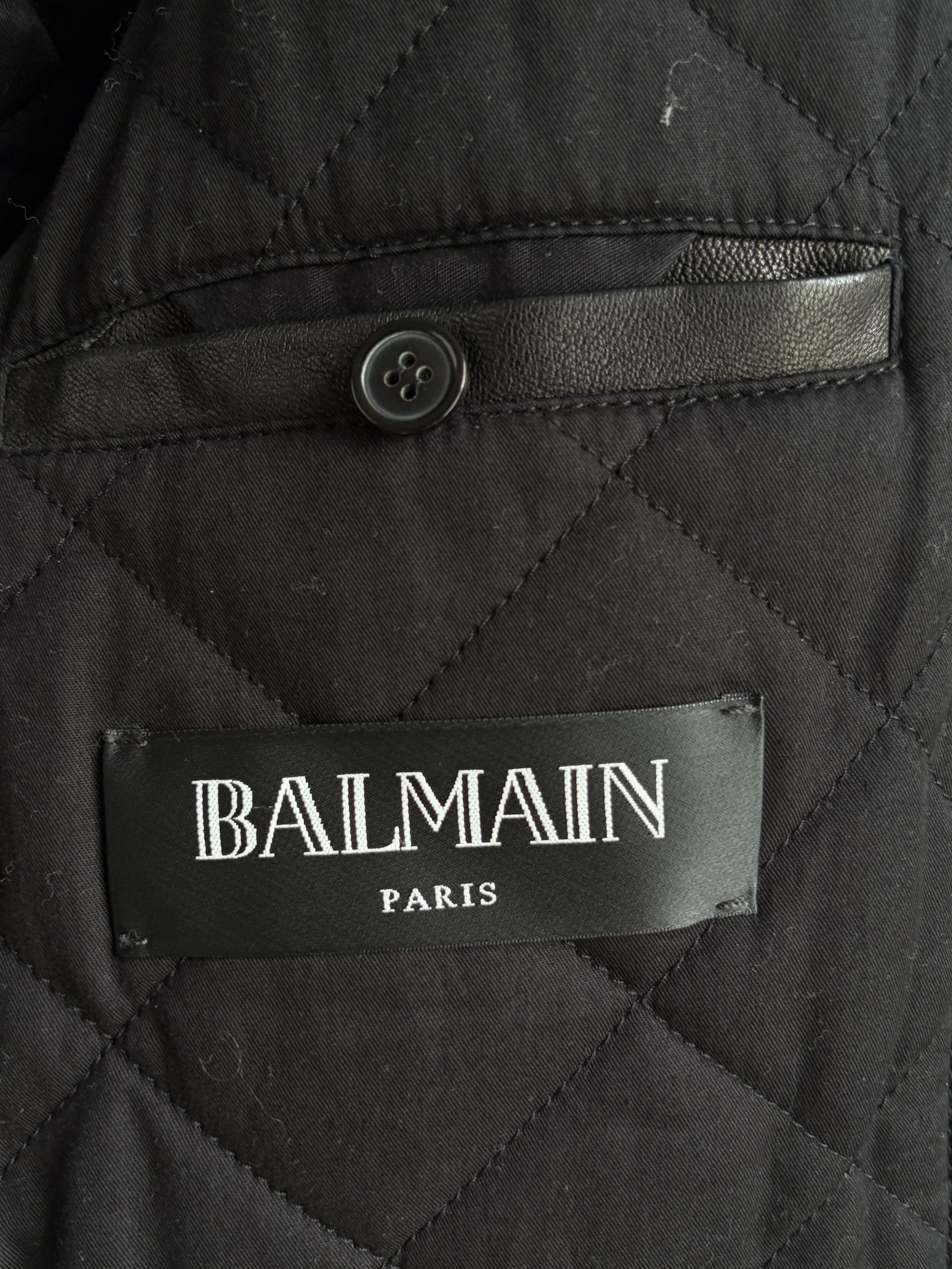 Balmain Double-Zip Perfecto Biker Leather Jacket Size US S / EU 44-46 / 1 - 12 Thumbnail