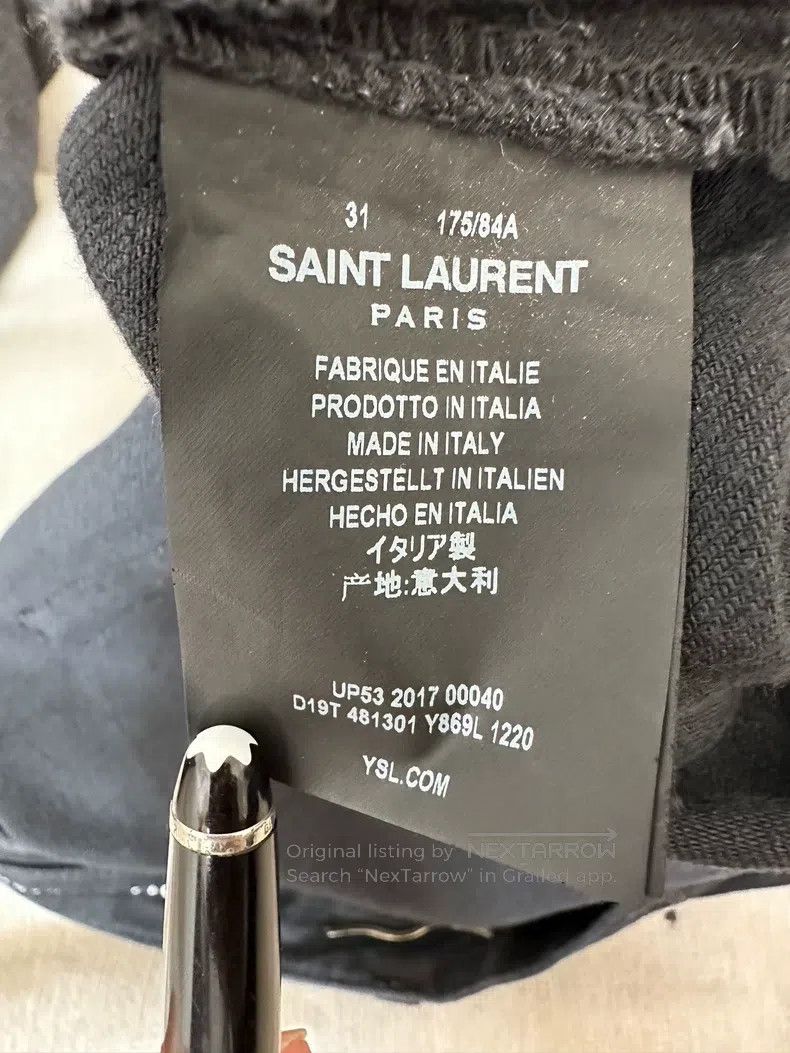 Saint Laurent Paris Saint Laurent Paris Black Jeans Size US 31 - 4 Thumbnail