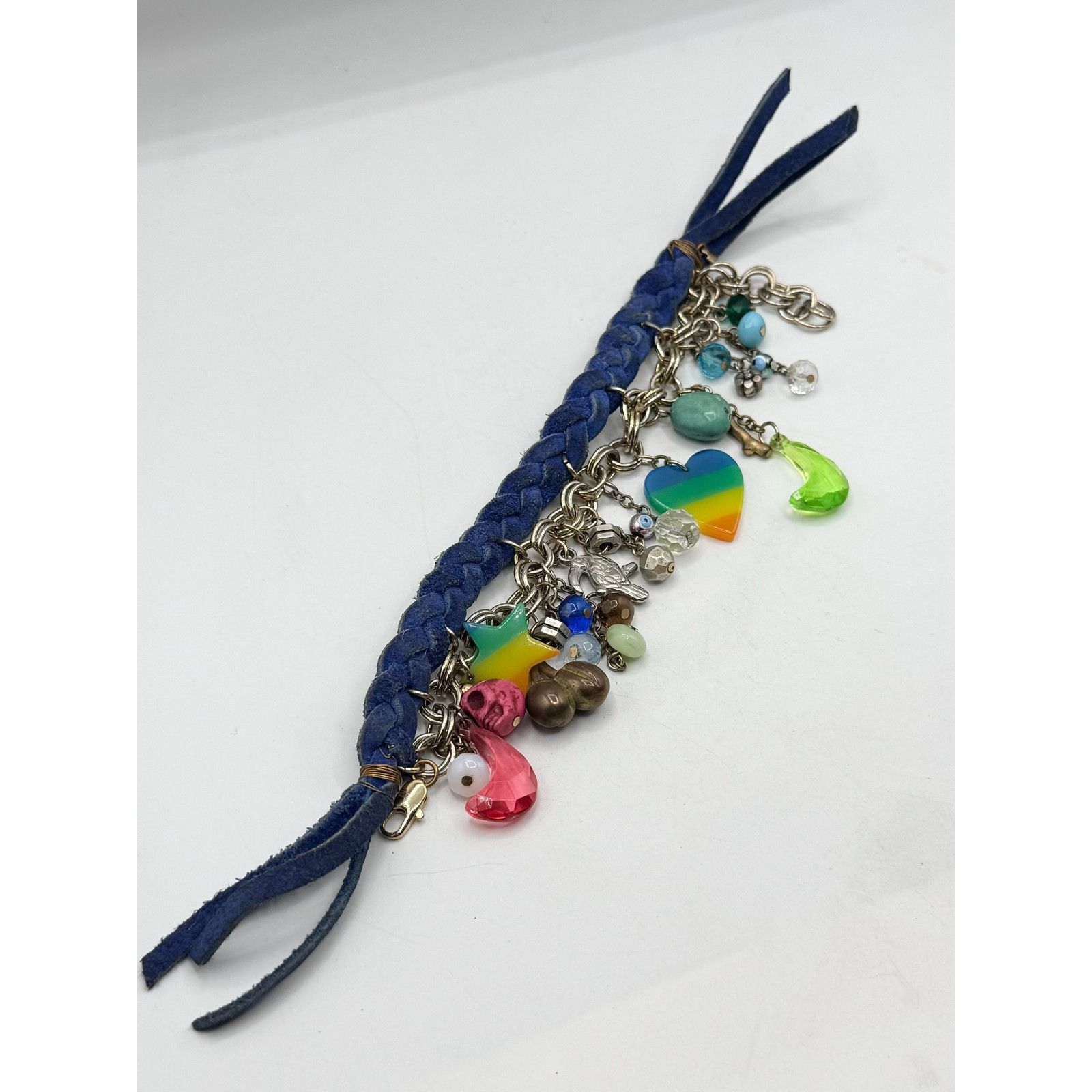 Vintage Vintage braided blue suede charm bracelet Size ONE SIZE - 5 Thumbnail