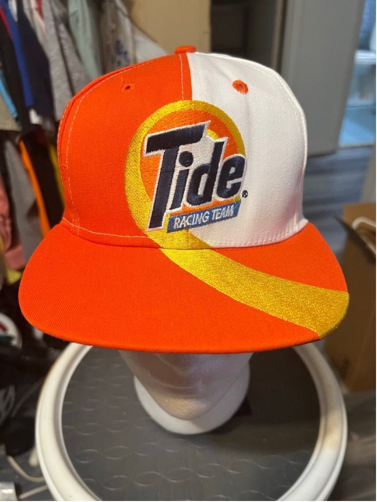 Vintage Men's Tide Racing Team One Size Snapback Hat Orange White Size ONE SIZE - 1 Thumbnail