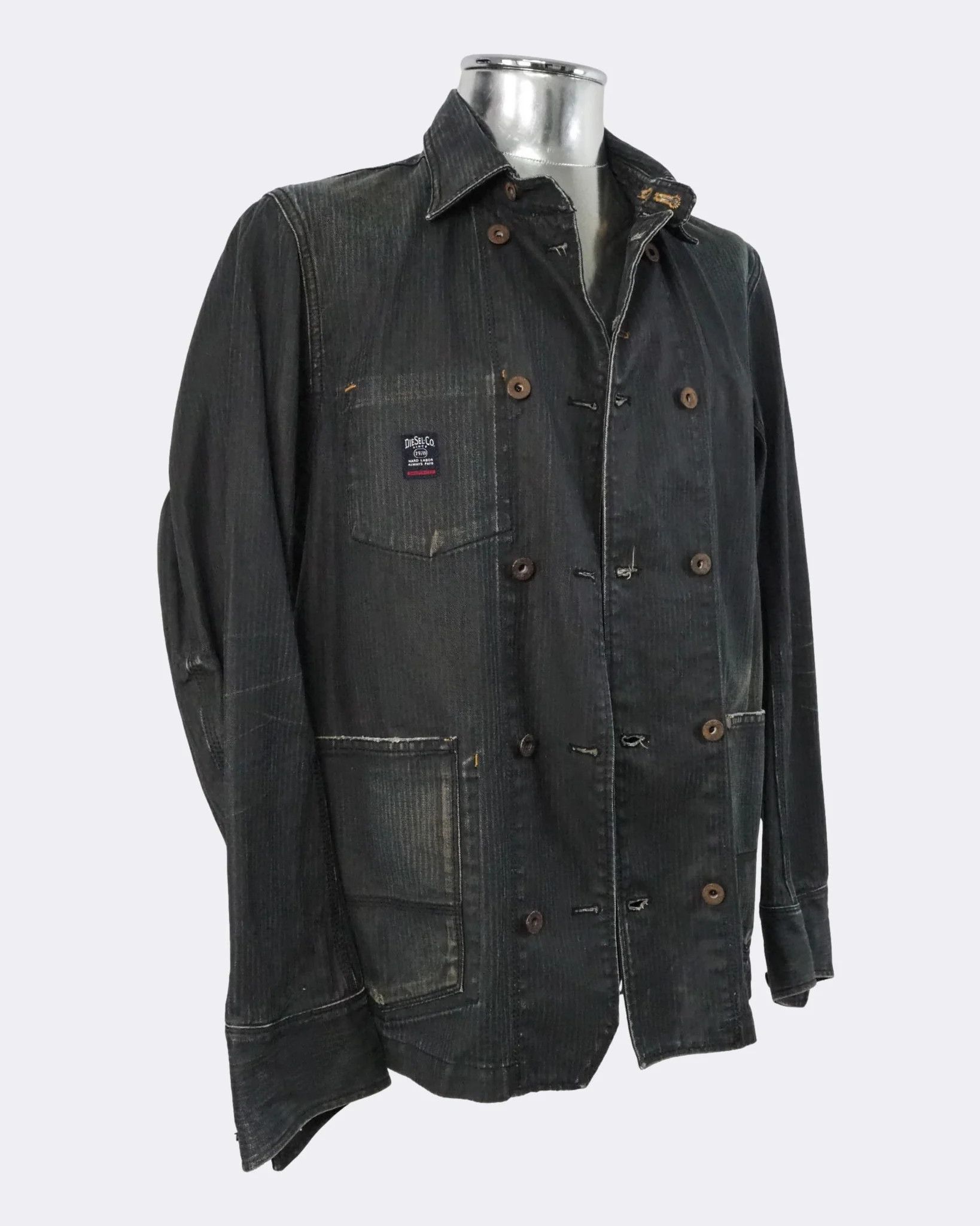 Diesel Men's Diesel Dark Denim Jeans Button-front Jacket $447 Size US M / EU 48-50 / 2 - 6 Thumbnail