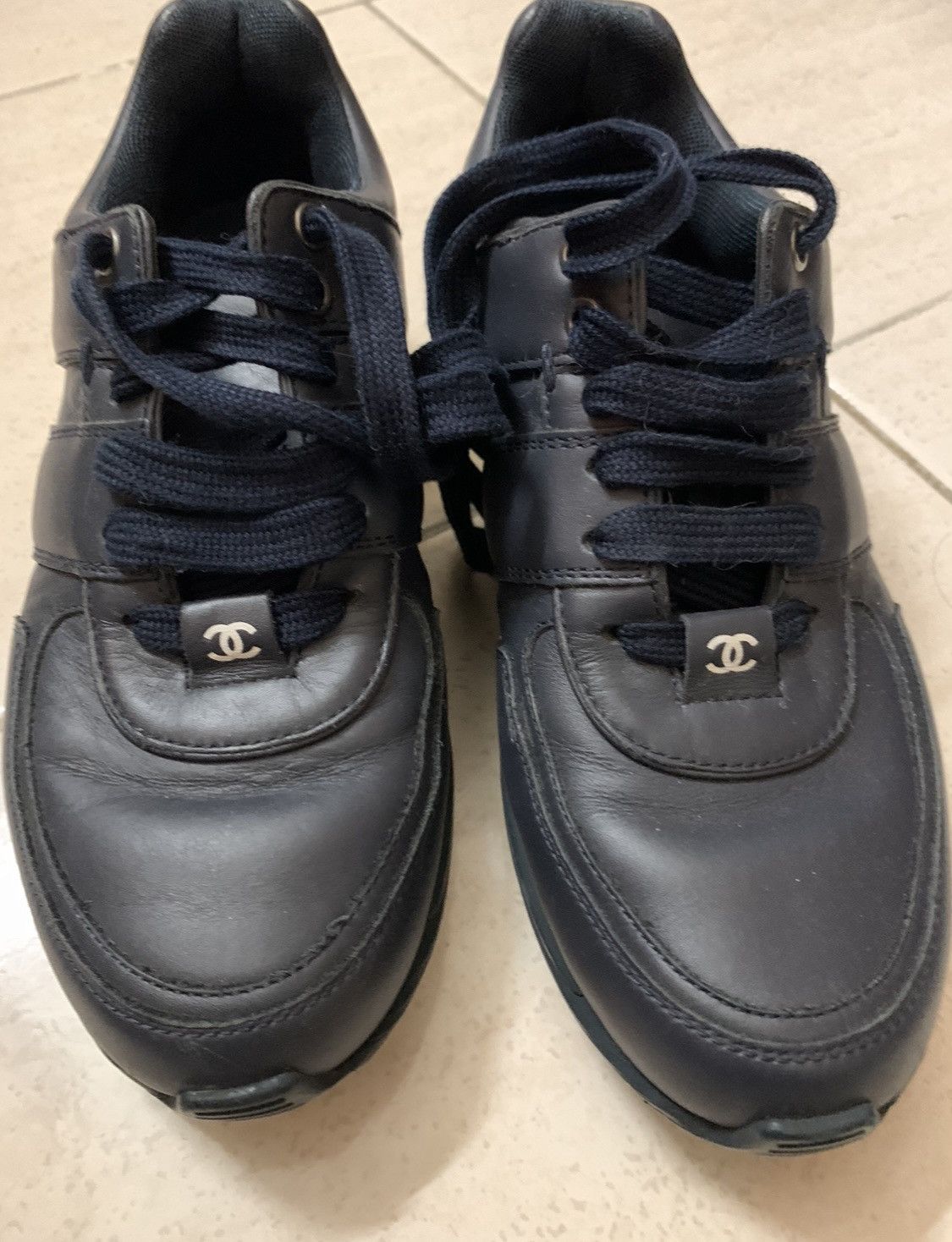 Chanel Chanel black leather trainers Size US 7 / IT 37 - 5 Thumbnail