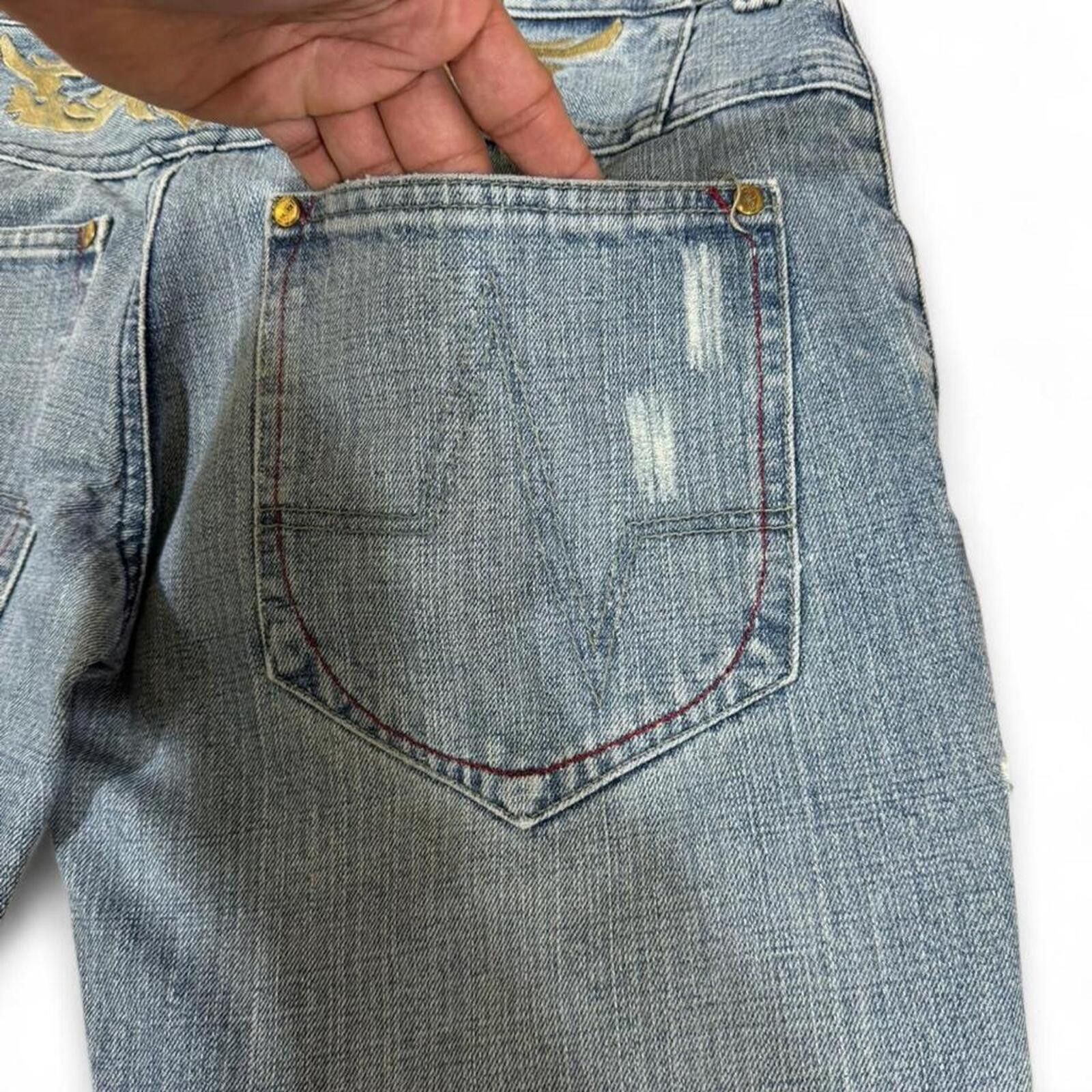 Other T-TRAXX denim jeans straight fit embroidery on back Size US 32 / EU 48 - 4 Thumbnail