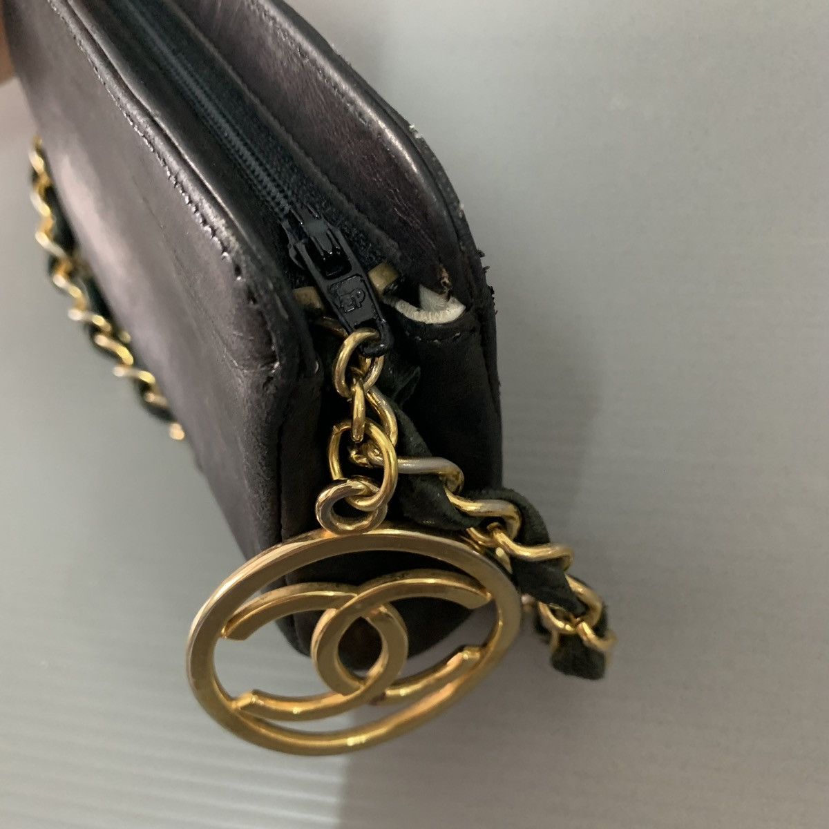 Chanel Chanel Vintage Black Mini Pochette Bag Size ONE SIZE - 6 Thumbnail