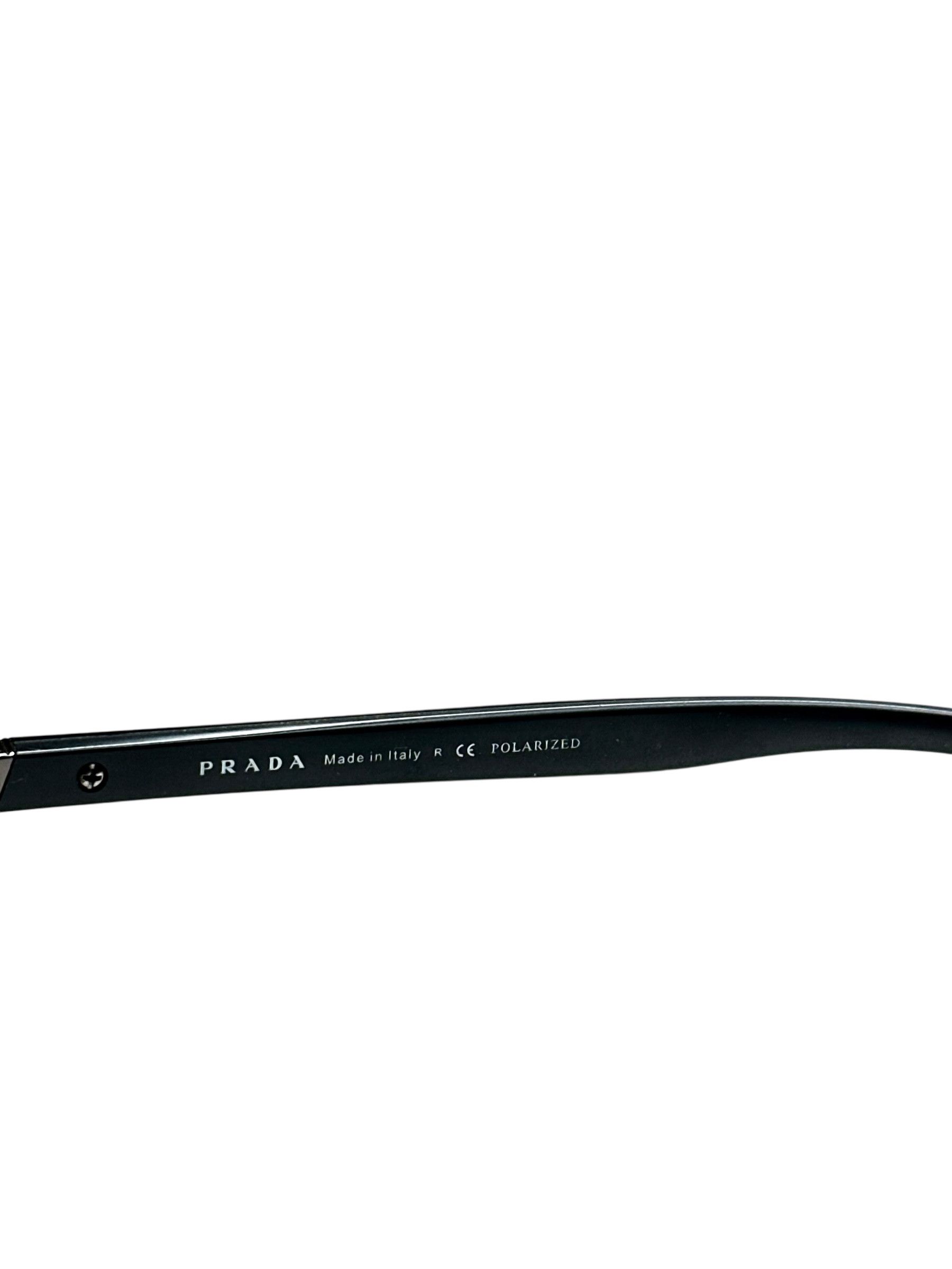 Prada Prada Aviator Matte Black Sunglasses Size ONE SIZE - 8 Thumbnail
