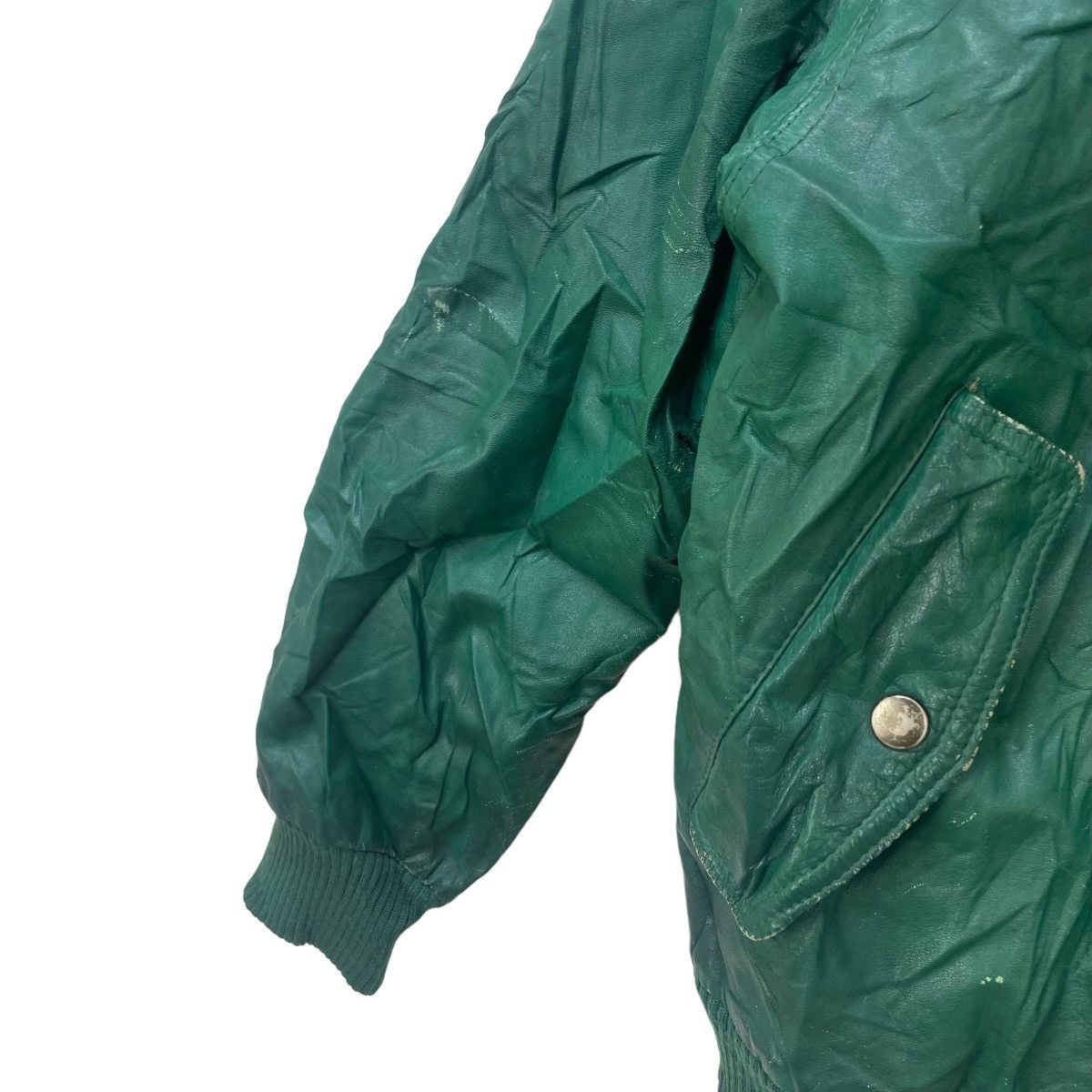 Genuine Leather × Vintage Vtg 80s Japanese Brand Sul Urban Varsity Leather Jacket Size US M / EU 48-50 / 2 - 4 Thumbnail