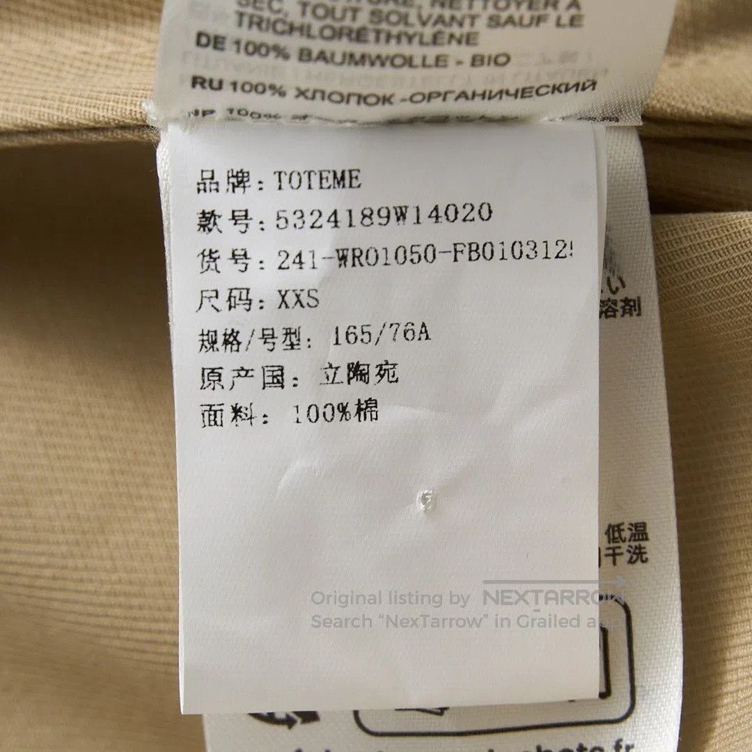 Toteme Toteme Women's Oversized Minimalist Trench Coat. Size M / US 6-8 / IT 42-44 - 8 Thumbnail