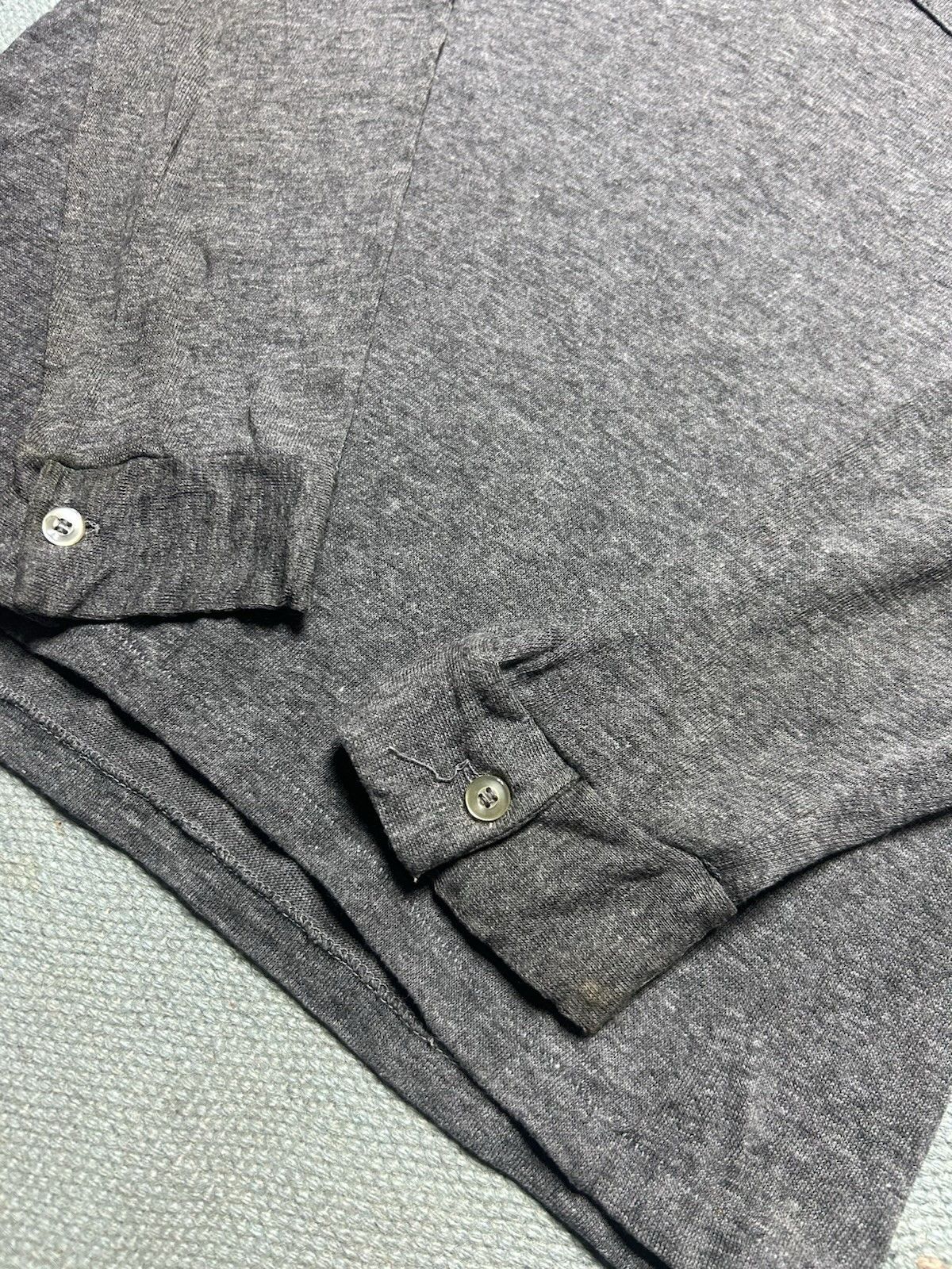 Vintage Vtg 1960s polo shirt dark gray black pullover distressed M/L Size US M / EU 48-50 / 2 - 2 Thumbnail