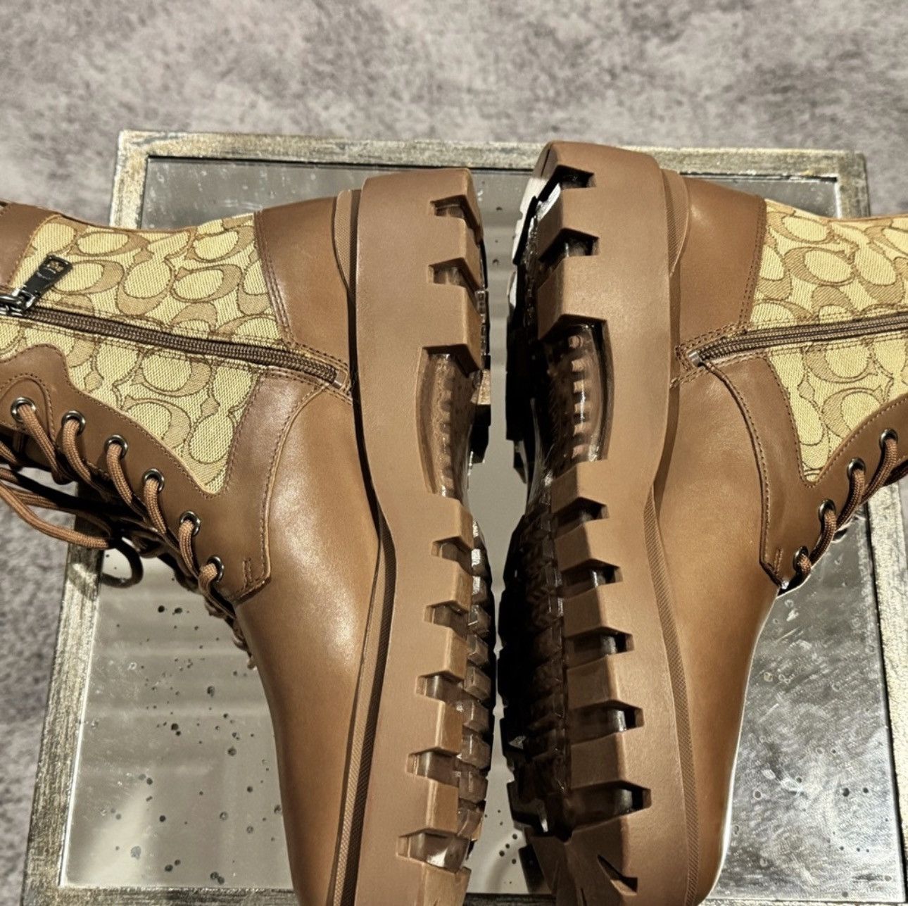 Coach Citysole Lace Up Boot In Signature Jacquard Size US 11 / EU 44 - 2 Thumbnail