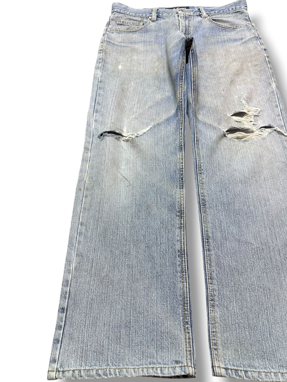 Zippo Vintage Zippo Faded Ripped Distressed Denim Size US 30 / EU 46 - 3 Thumbnail