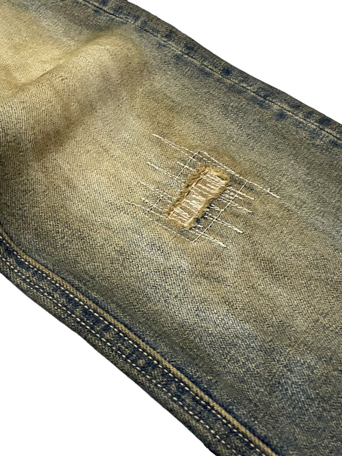 Hysteric Glamour × R.Newbold R.Newbold Muddy Wash Carpenter Distressed Repaired Jeans Size US 30 / EU 46 - 14 Thumbnail