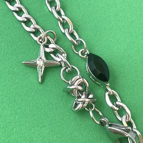 Jewelry Titanium Steel Star Cross Pendant Necklace for Men Women Size ONE SIZE - 3 Thumbnail
