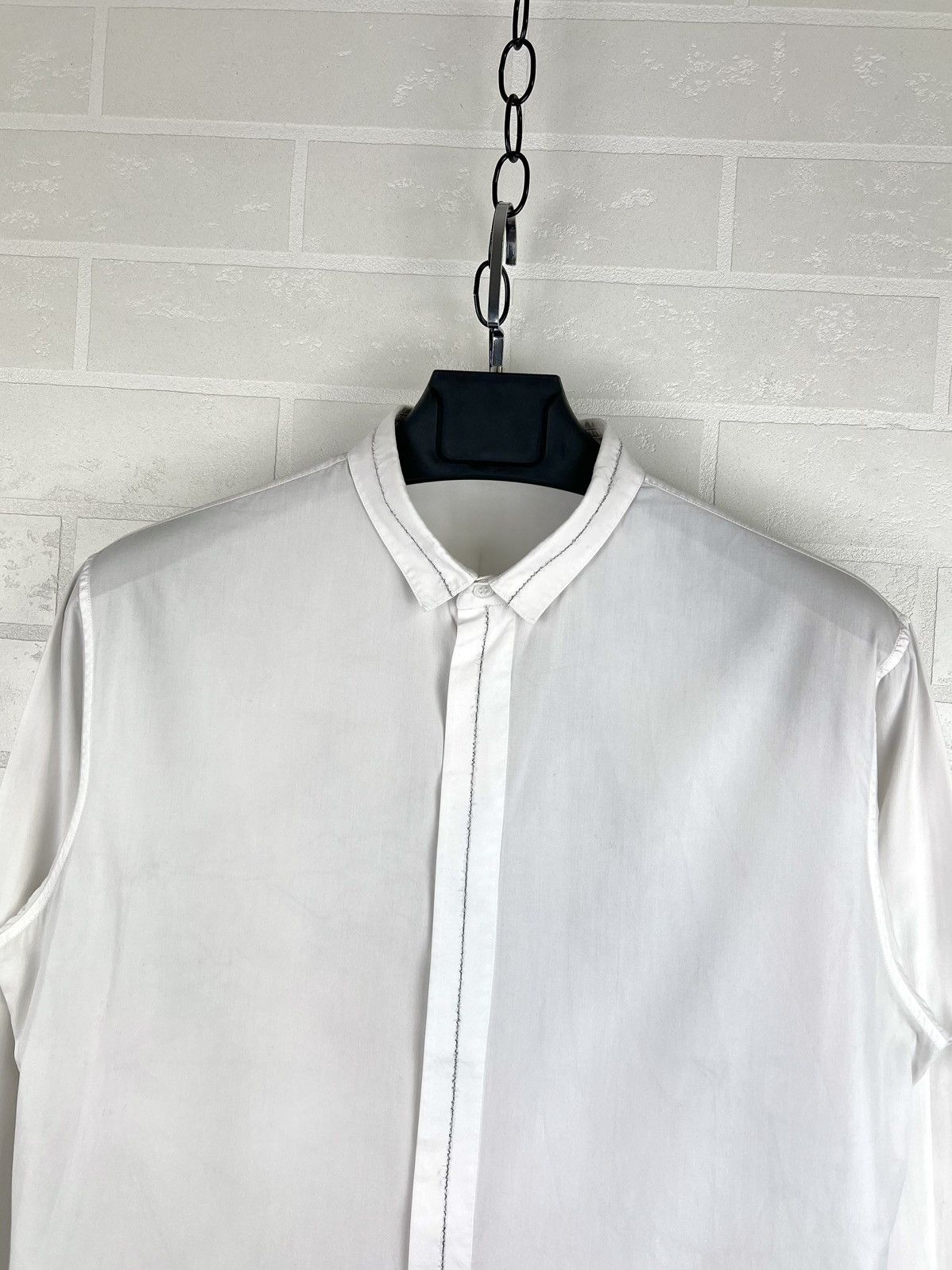 Dior DIOR Shirt Button Up Embroided Metal Stripes White Men's Size US L / EU 52-54 / 3 - 6 Thumbnail