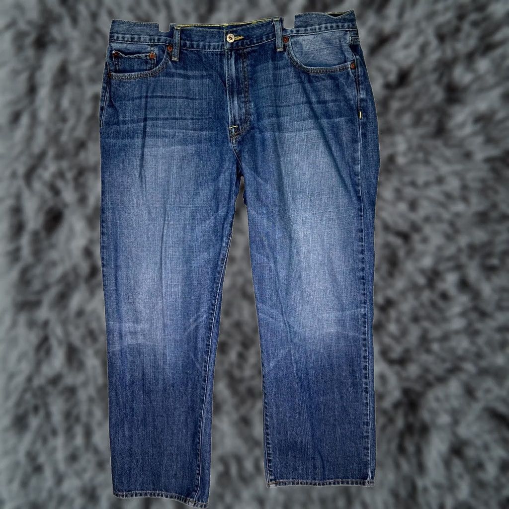 Lucky Brand VINTAGE Lucky Brand 361 Straight Leg Jeans Men 38 Blue Denim 5-Pocket Zip Fly 28 Inseam Mens Jeans Size US 38 / EU 54 - 1 Thumbnail