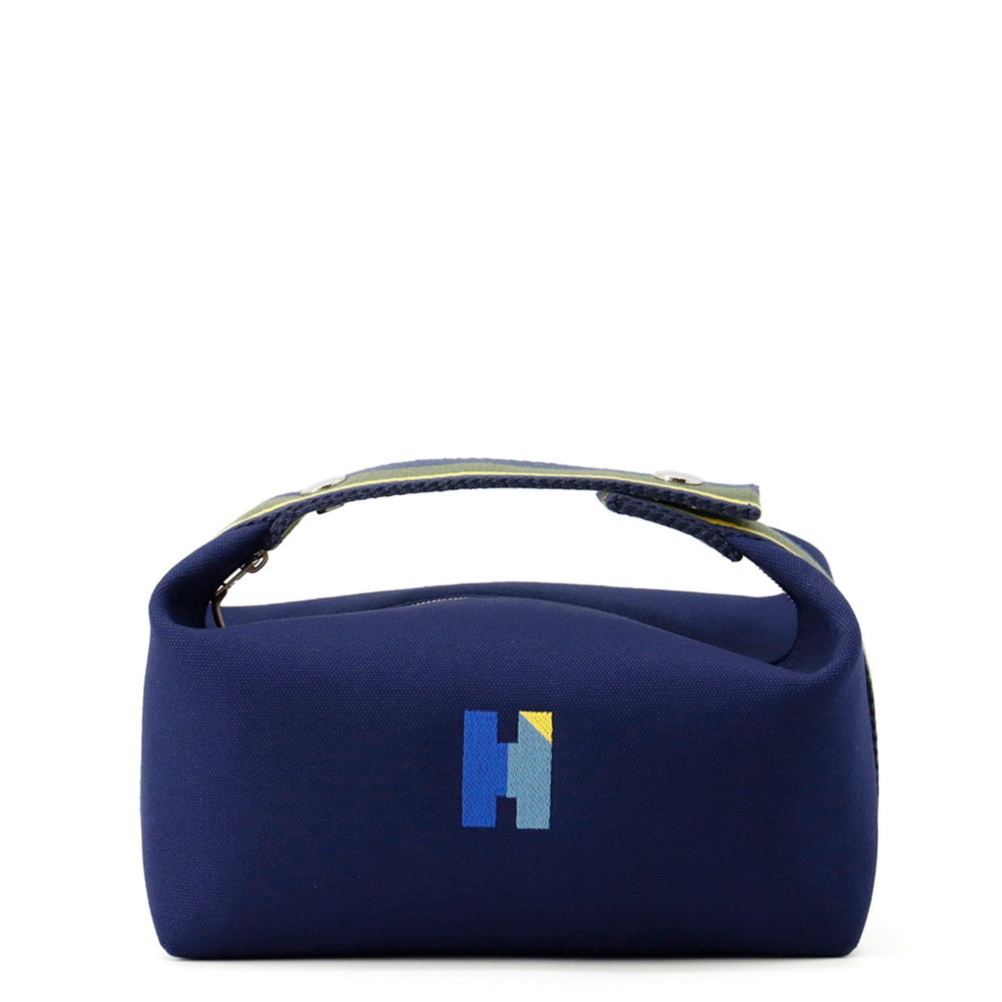 Hermes bag pouch Brides à Black PM H Pavillon Marine canvas HERMES handbag