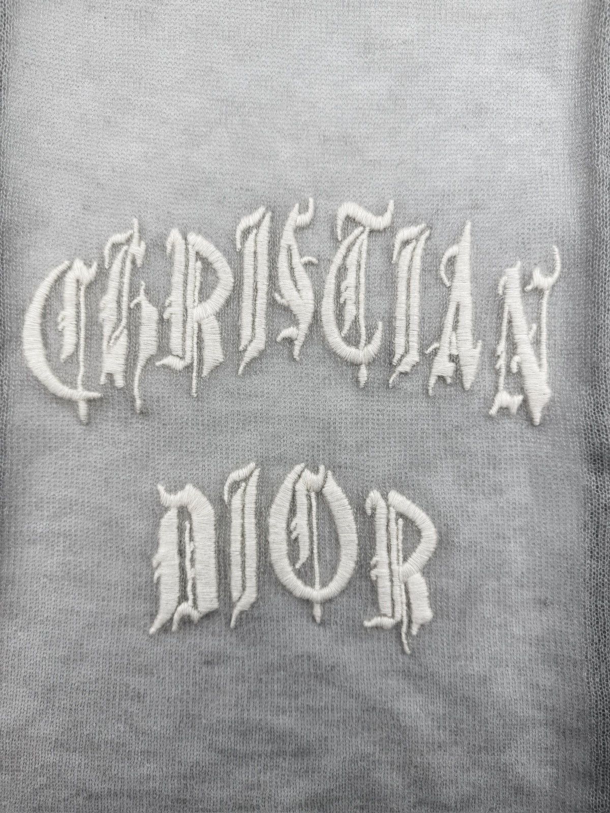 Dior SS02 Dior ‘Christian Dior’ Gothic 1947 Mohair Grey Scarf Size ONE SIZE - 2 Thumbnail