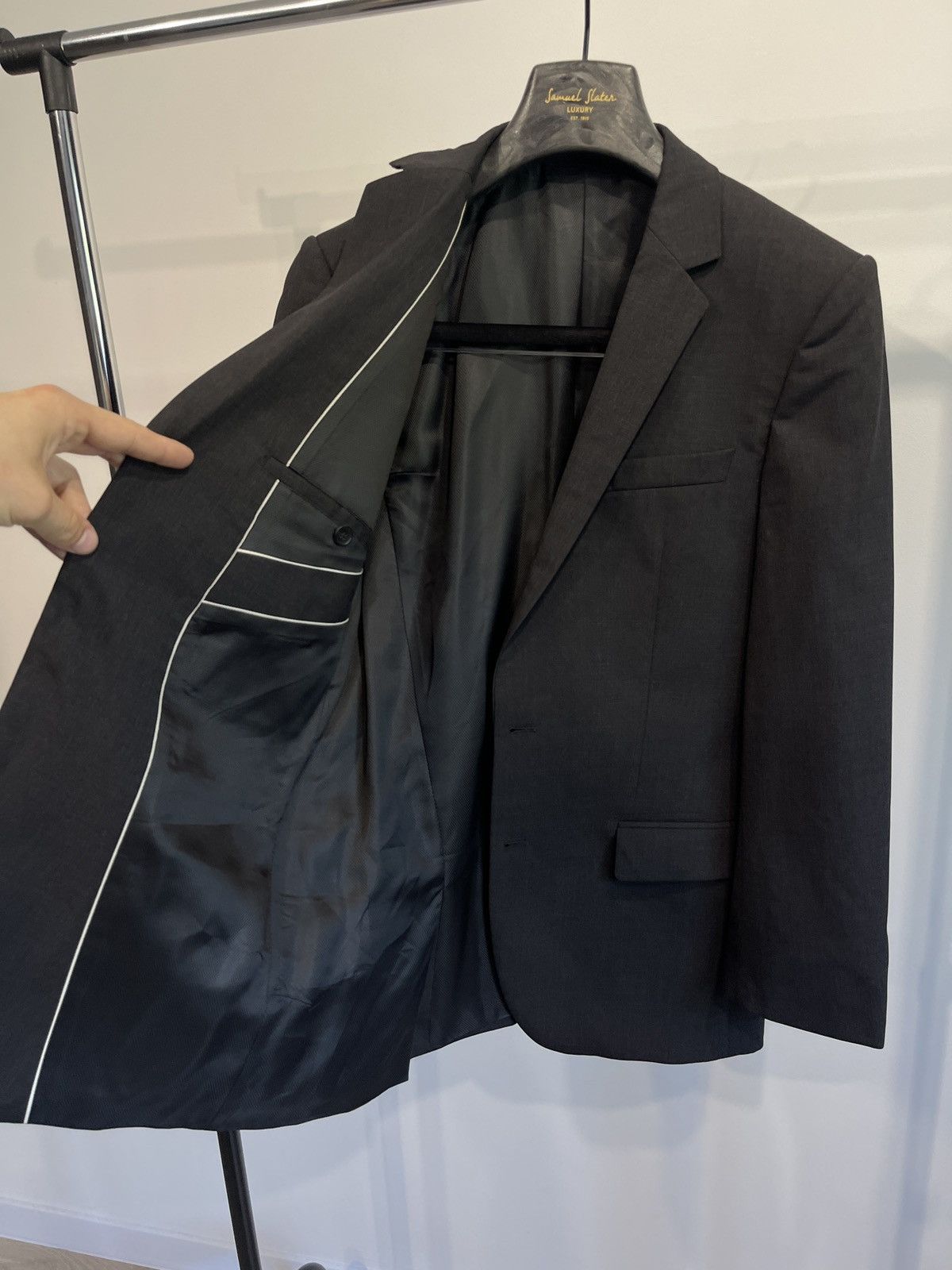 Hugo × Hugo Boss × Vintage Hugo boss classic jacket blazer dark grey 36R Size 36R - 4 Thumbnail