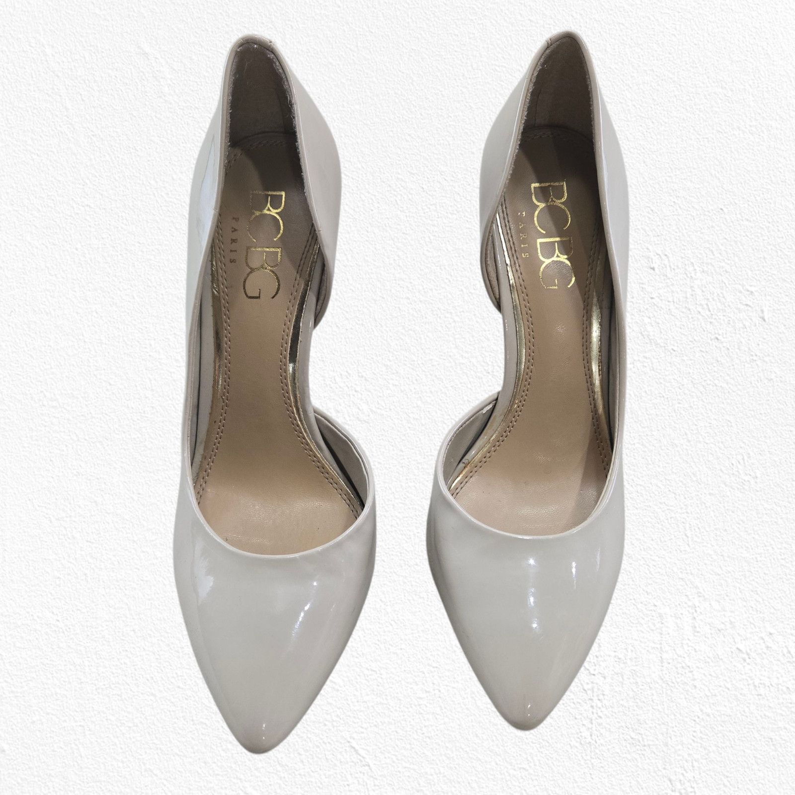 Bcbgmaxazria BCBG Jaze Light Beige Patent Leather D’Orsay Pumps 9 Size US 9 / IT 39 - 4 Thumbnail