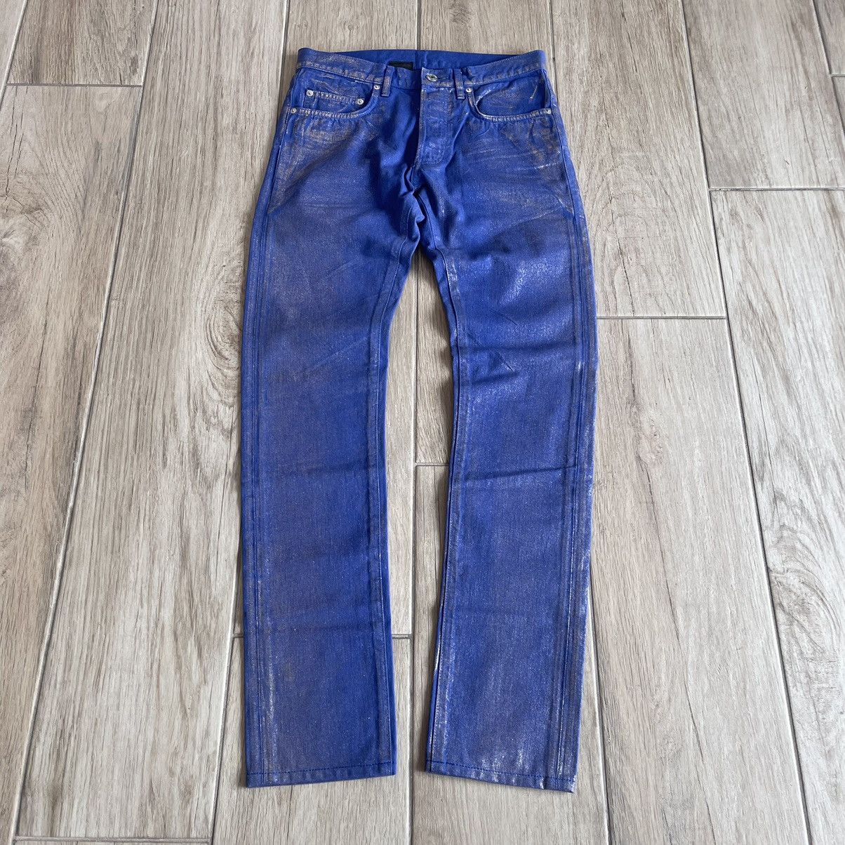 Dior Dior Homme SS09 'Planisphère' Luster Gold Wax Denim