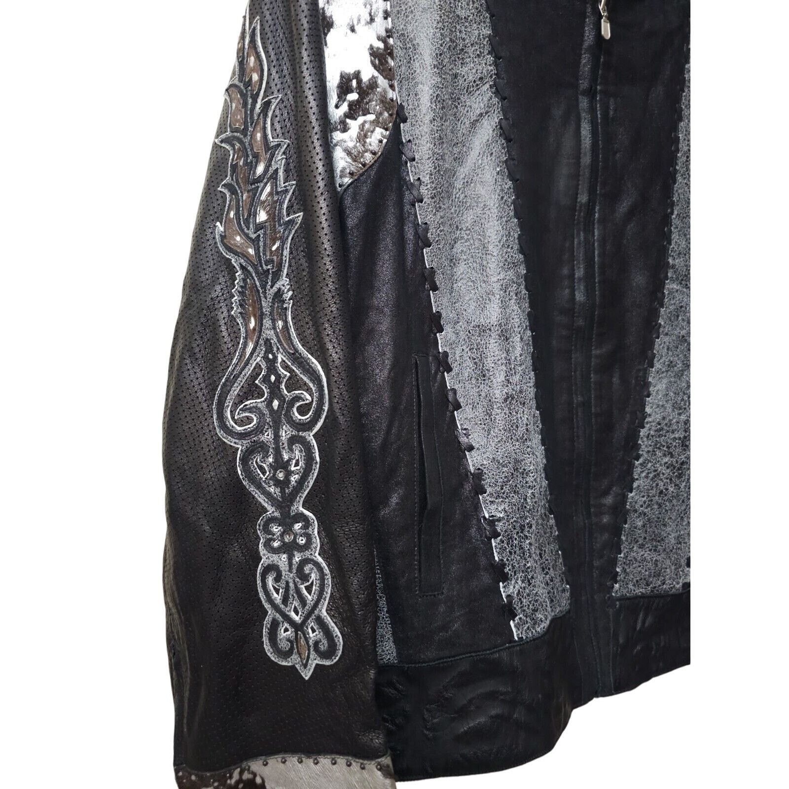 Kaptain Sunshine Kaptain Bubble Mechanic Genuine Embroidered Leather Jacket L Size US L / EU 52-54 / 3 - 6 Thumbnail