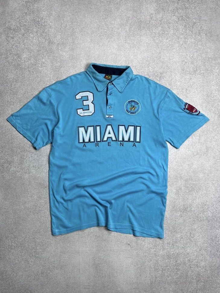 La Martina Vintage La Martina Miami Arena Polo Shirt Y2K XL Size US XL / EU 56 / 4 - 1 Thumbnail