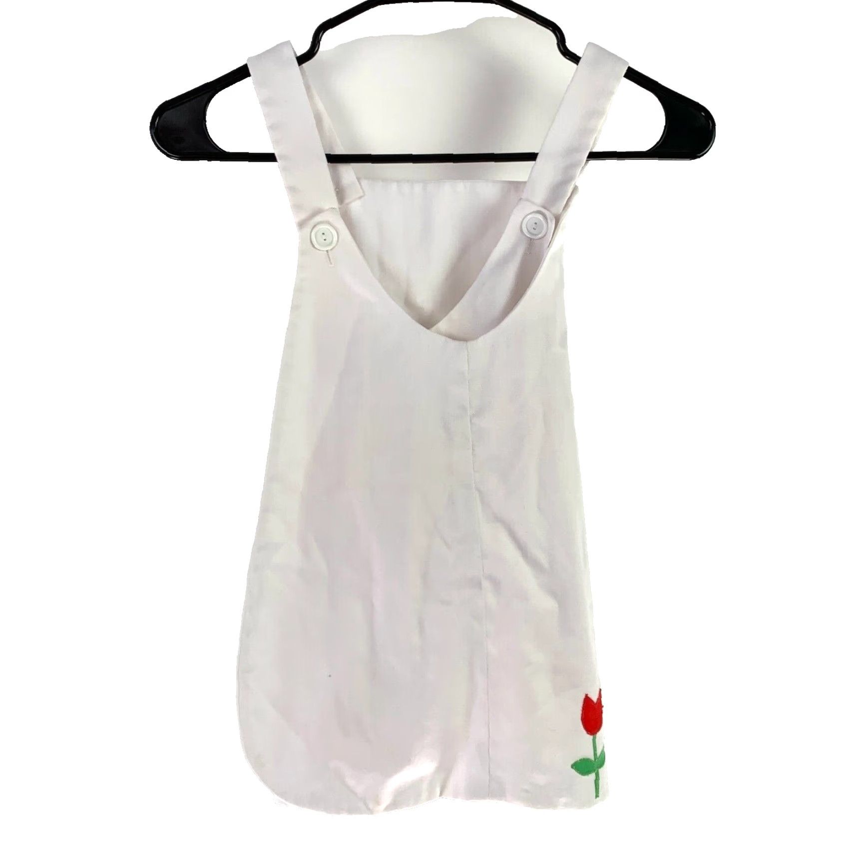 CLOSED VINTAGE Garden Watering Can Flower White Shift Apron Dress No Back Close Girls 6 Size ONE SIZE - 2 Thumbnail