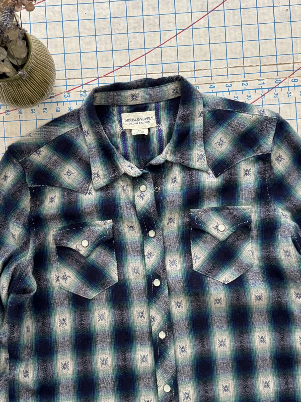 Denim & Supply Ralph Lauren Denim & Supply Ralph Lauren Pearl Snap Western-wear Shirt L Size L / US 10 / IT 46 - 4 Thumbnail