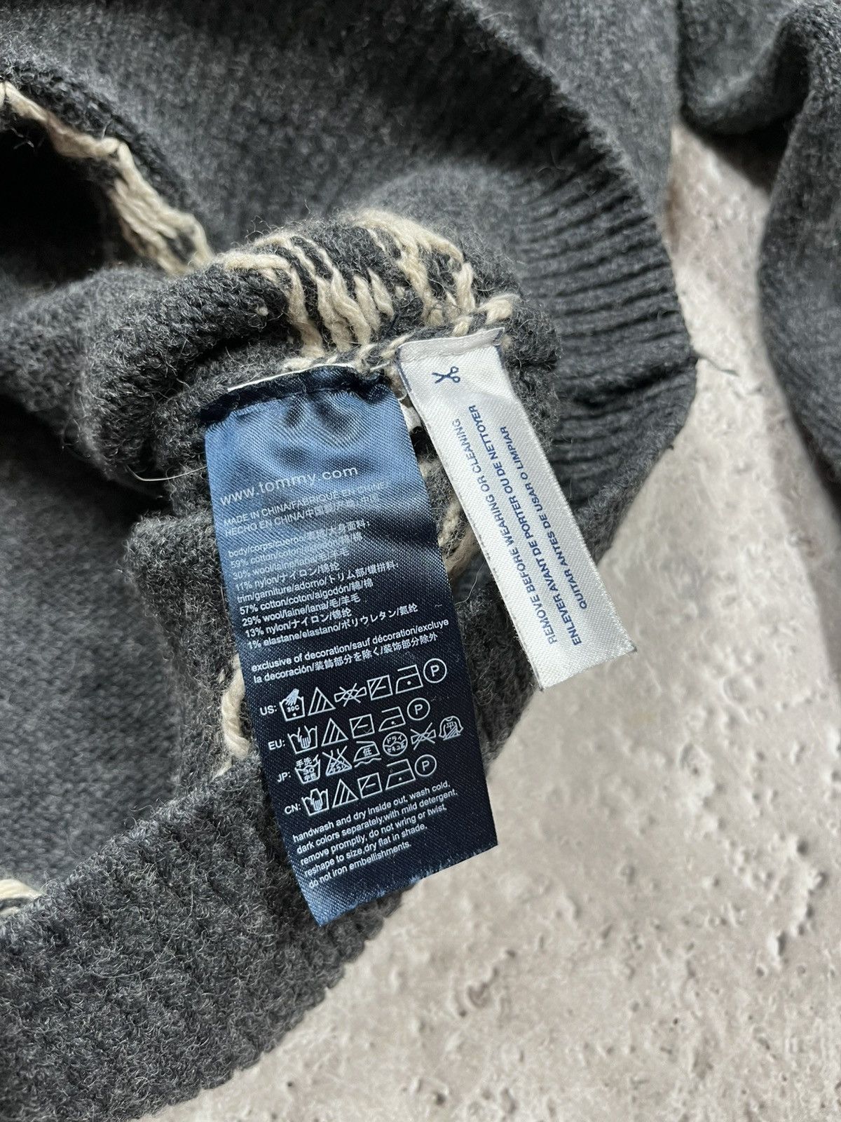 Tommy Hilfiger Tommy Hilfiger Nordic Wool Blend Sweater Grey Fair Isle Size US S / EU 44-46 / 1 - 6 Thumbnail